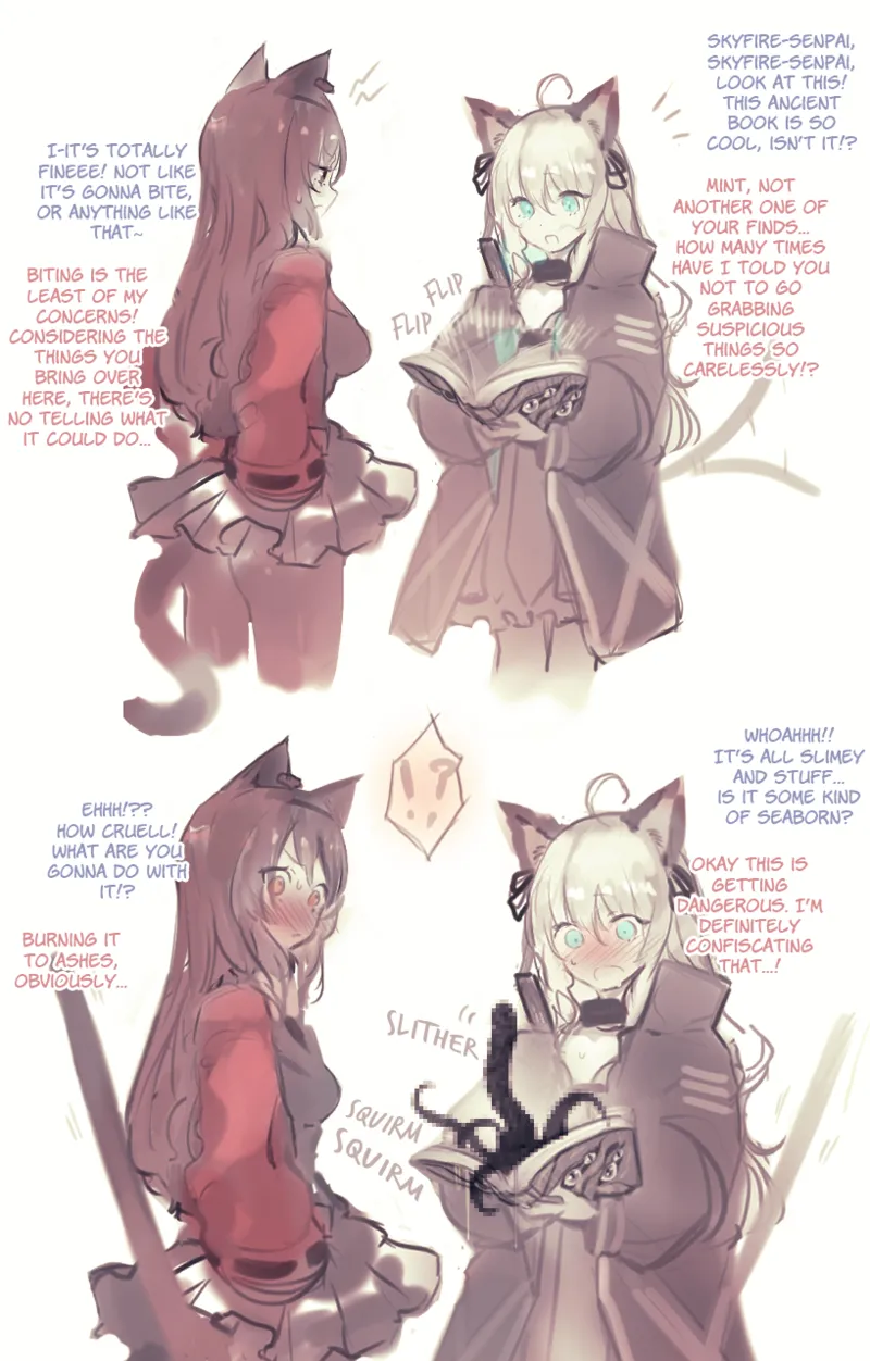 [Neko no Youchuu]Skyfire ga Shokushu ni Echiechi Sarechau Ohanashi | A Story Where Skyfire Gets Lewd Things Done to Her by Tentacles(Arknights) [English] [Siesta Scans] Page 1