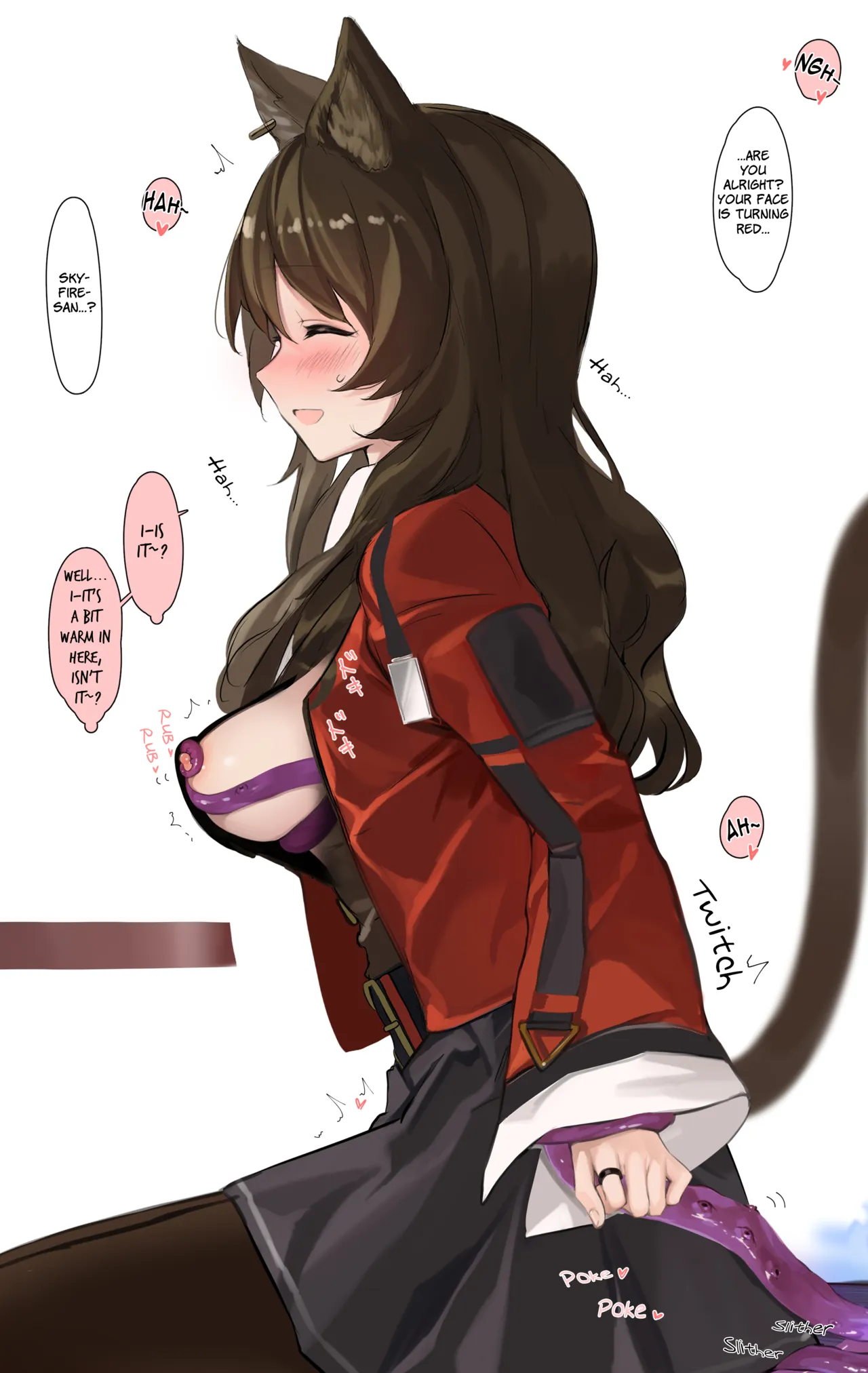 [Neko no Youchuu]Skyfire ga Shokushu ni Echiechi Sarechau Ohanashi | A Story Where Skyfire Gets Lewd Things Done to Her by Tentacles(Arknights) [English] [Siesta Scans] Page 6