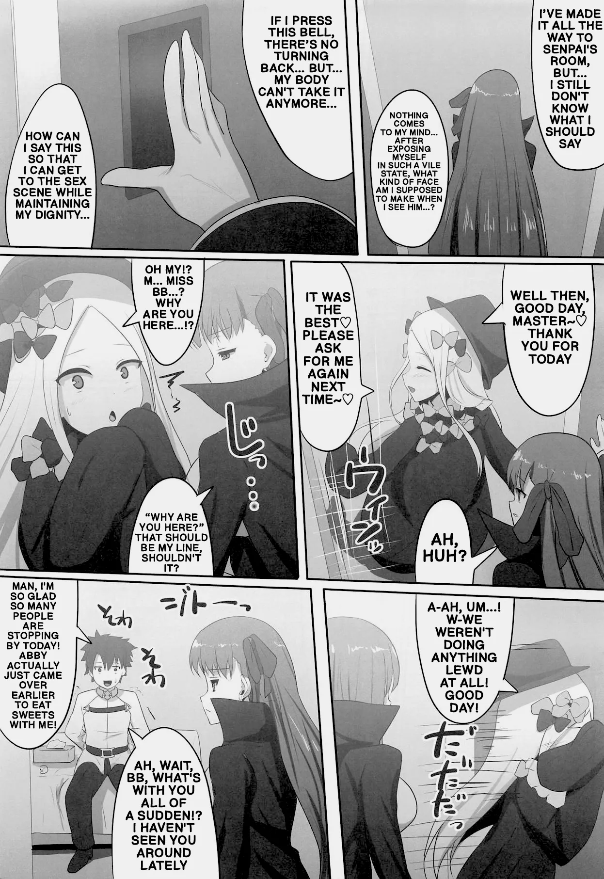 (C95) [Majutsu Kessha Kuroki Tsubasa (C-Low)]Kakure Shojo no BB-chan to Kakure Yarichin no Gudao-kun | The Secretly Virgin BB and the Secretly Chad Gudao(Fate/Grand Order) [English] Page 16
