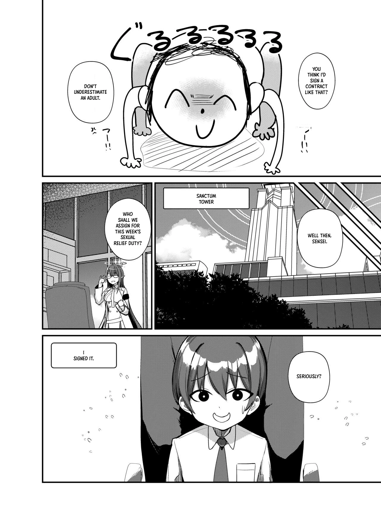 [Awa no Chikara (Kibouou Soap)]Shota Sensei no Seishori Touban | Shota-sensei's Sexual Relief Log ~Gehenna Disciplinary Committee: Shiromi Iori Chapter~(Blue Archive) [English] [XO Manga] [Digital] Page 4