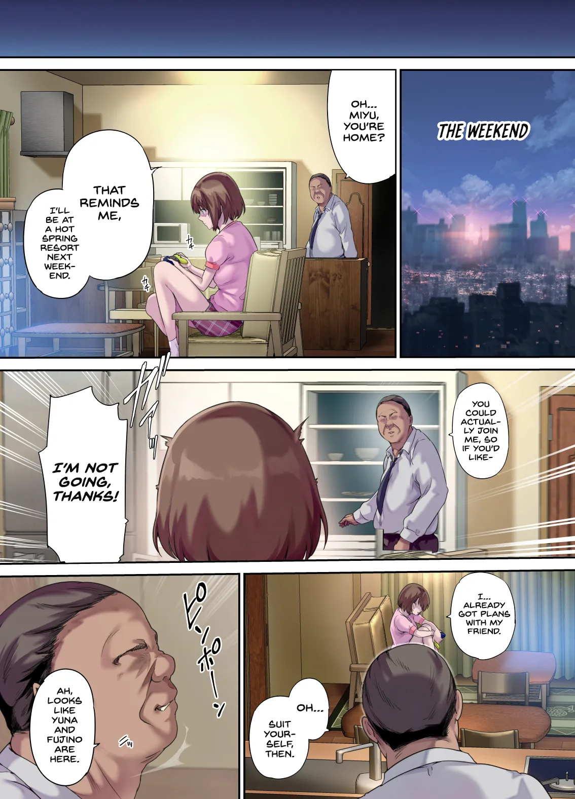 [Kisei Toukyoku (Richard Bahman)]Papa no Shinshitsu wa Musume Tomodachi no Tamariba 2 -Atarashii Tomodachi Hen-[English] [Project Valvrein] Page 38