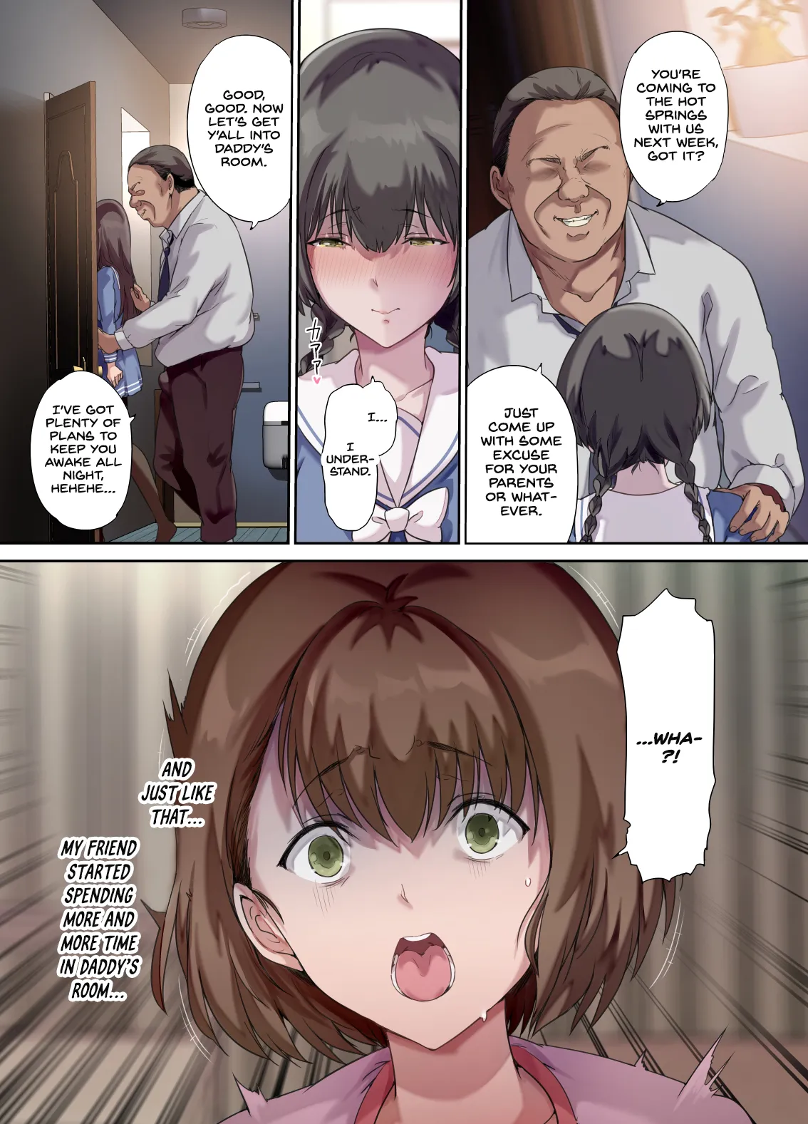 [Kisei Toukyoku (Richard Bahman)]Papa no Shinshitsu wa Musume Tomodachi no Tamariba 2 -Atarashii Tomodachi Hen-[English] [Project Valvrein] Page 40