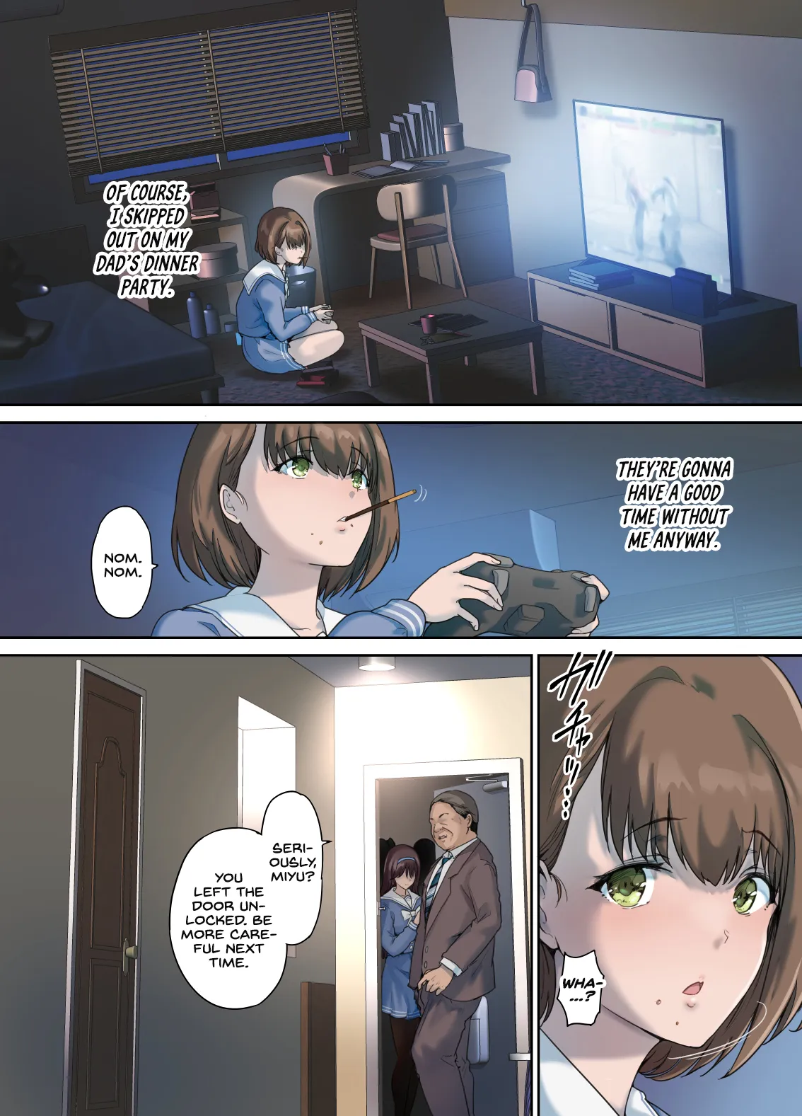 [Kisei Toukyoku (Richard Bahman)]Papa no Shinshitsu wa Musume Tomodachi no Tamariba 4[English] [Project Valvrein] Page 15