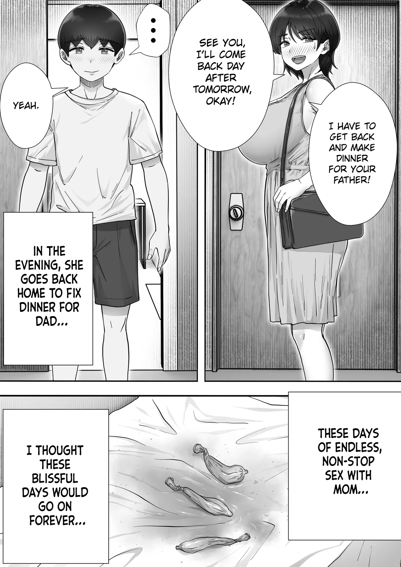 [Tarobaumu]DeliHeal Kaa-chan 3 ~Daisuki na Kaa-chan to Yari Makuri Handousei Seikatsu~ | Call Girl Mom 3: Non-Stop Fucking With My Beloved Mom in Our Almost Live-in Sex Life[English] [Chalklog] [Digital] Page 19