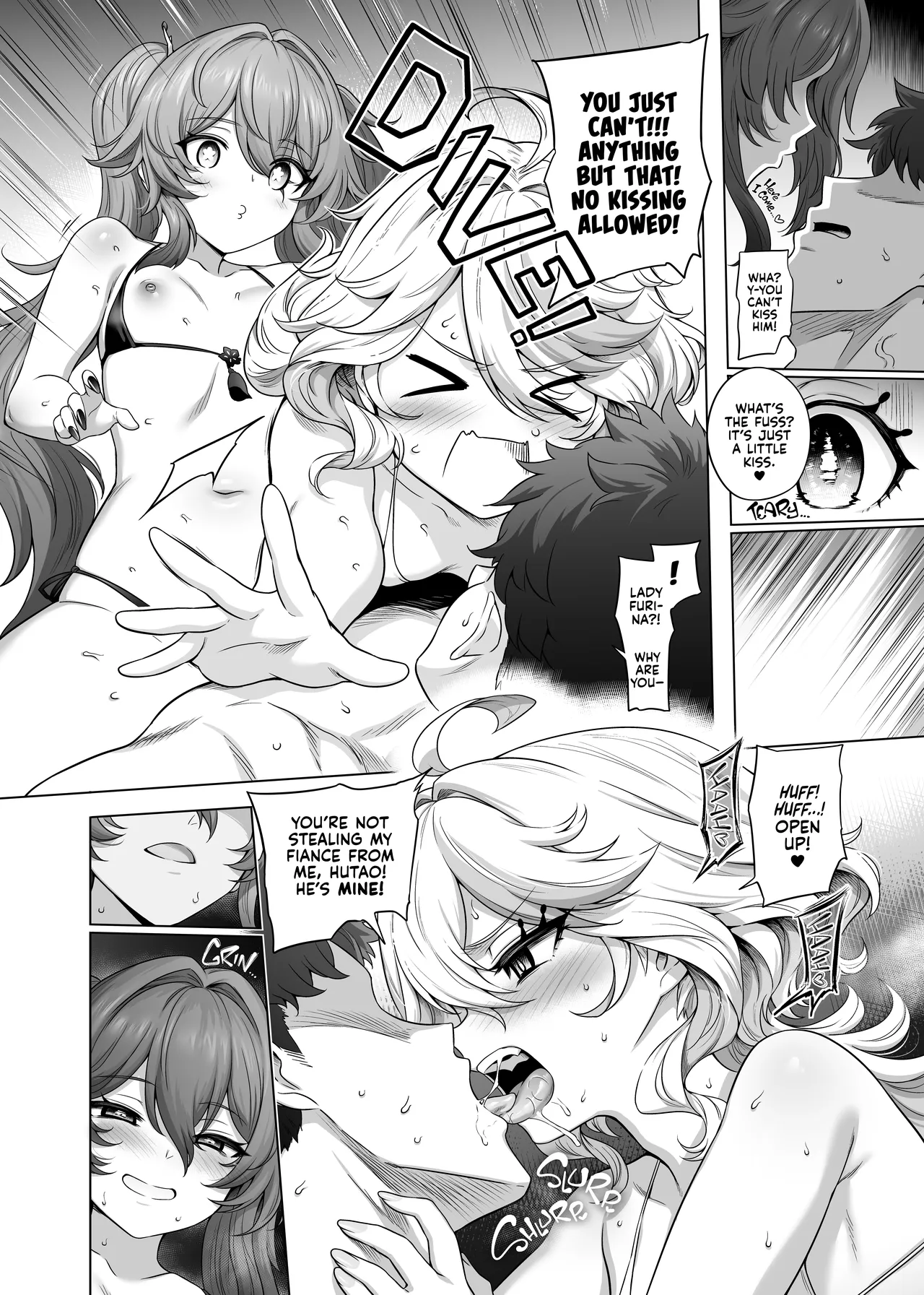 [Tottoko Starou (Mda Starou)]Furina Hu Tao Ninkatsu Kiroku | Hu Tao & Furina's Baby-Making Sex Tape(Genshin Impact) [English] [Digital] Page 8