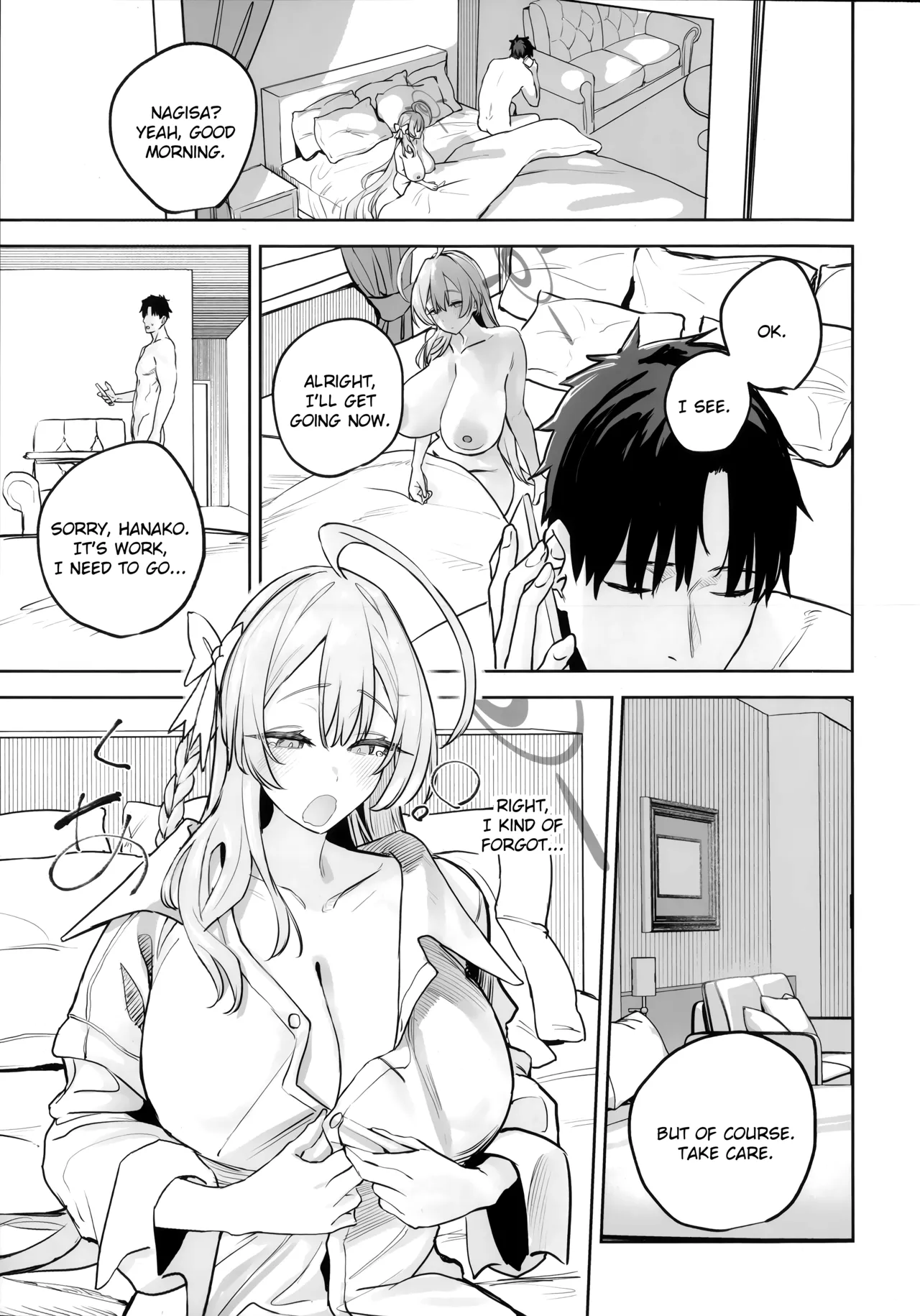 (C107) [Kawaraya-Koubou (Kawaraya)]Urawa Hanako no Shiawase na Seikatsu | Hanako Urawa's Happy Sex Life(Blue Archive) [English] [Literally Starving] Page 3