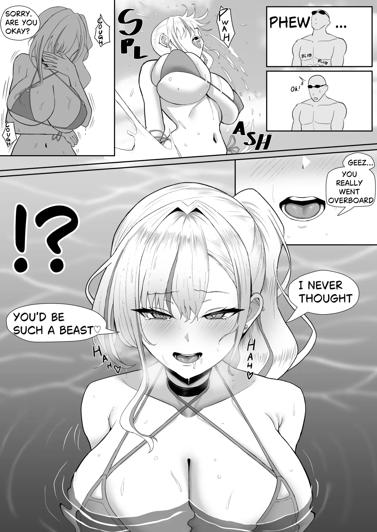 [Sakana no Ippon Michi (Gyokuro)]Gal ni Natta Osananajimi to Chissoku Genkai Suichuu Ecchi! | My Childhood Friend Turned into a Gal - A Near-Limit Asphyxiation Underwater Sex![English] [Digital] Page 14