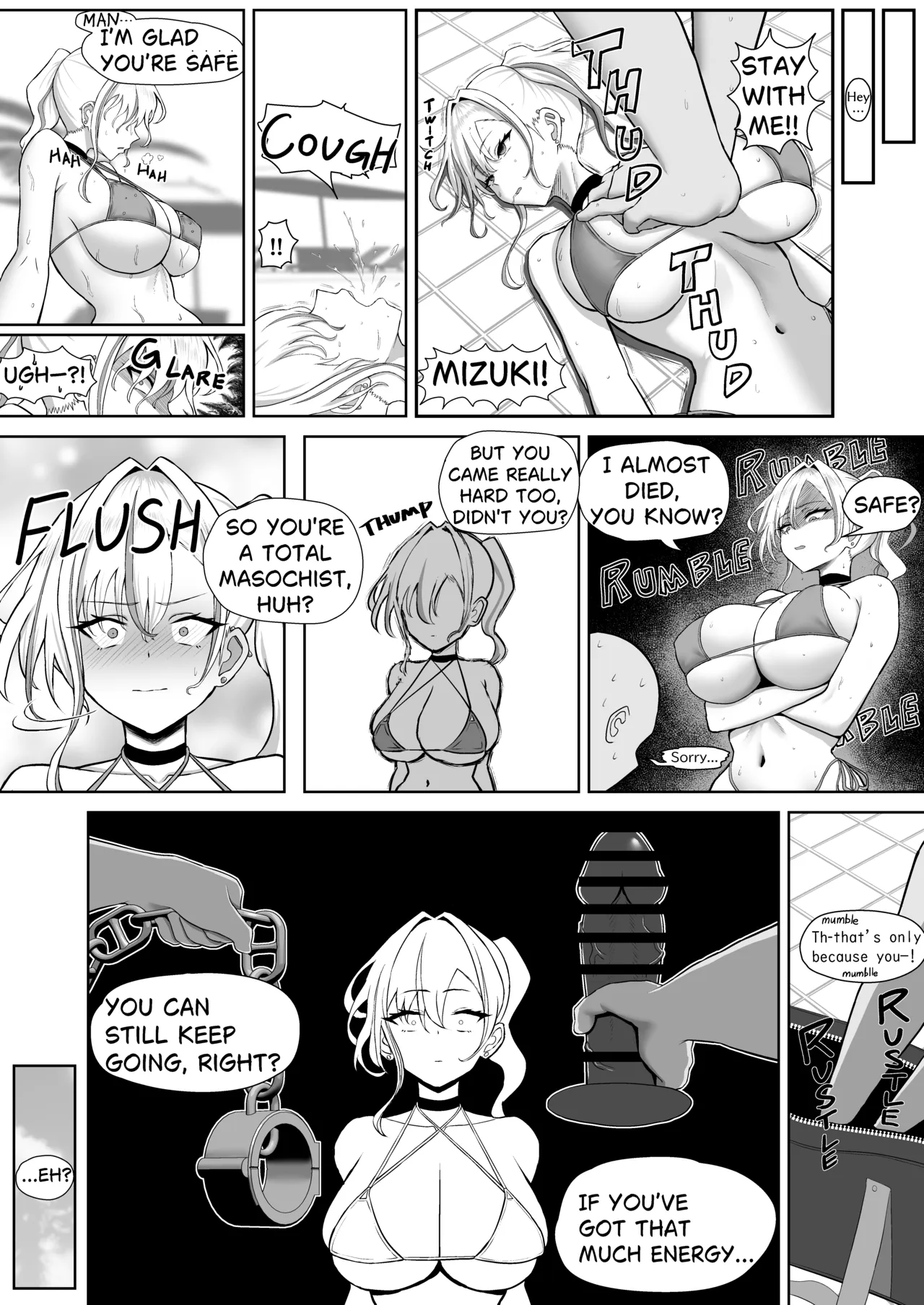 [Sakana no Ippon Michi (Gyokuro)]Gal ni Natta Osananajimi to Chissoku Genkai Suichuu Ecchi! | My Childhood Friend Turned into a Gal - A Near-Limit Asphyxiation Underwater Sex![English] [Digital] Page 23