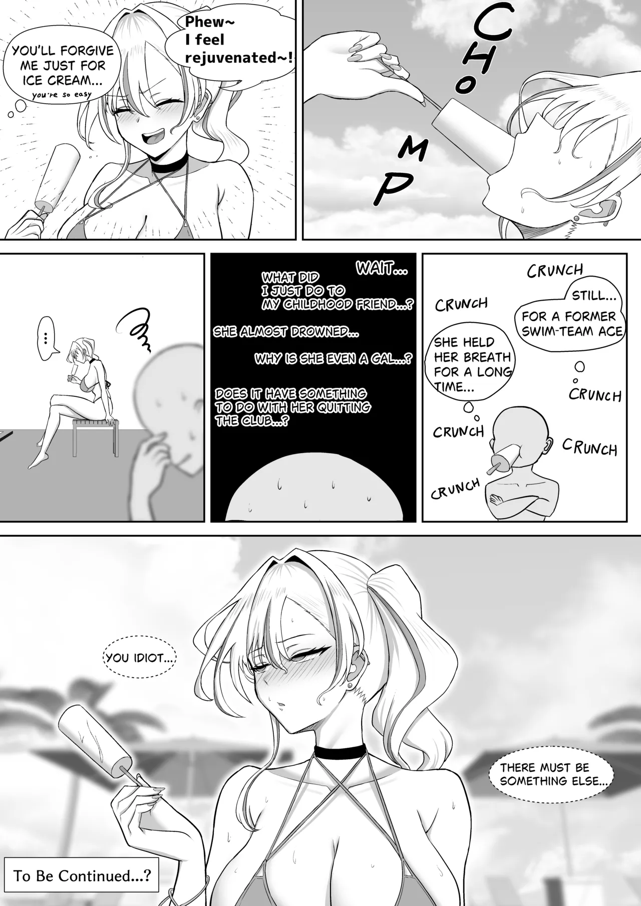 [Sakana no Ippon Michi (Gyokuro)]Gal ni Natta Osananajimi to Chissoku Genkai Suichuu Ecchi! | My Childhood Friend Turned into a Gal - A Near-Limit Asphyxiation Underwater Sex![English] [Digital] Page 36