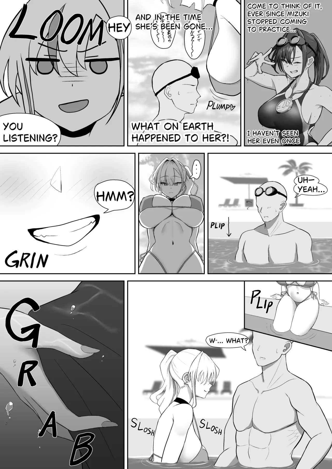 [Sakana no Ippon Michi (Gyokuro)]Gal ni Natta Osananajimi to Chissoku Genkai Suichuu Ecchi! | My Childhood Friend Turned into a Gal - A Near-Limit Asphyxiation Underwater Sex![English] [Digital] Page 7