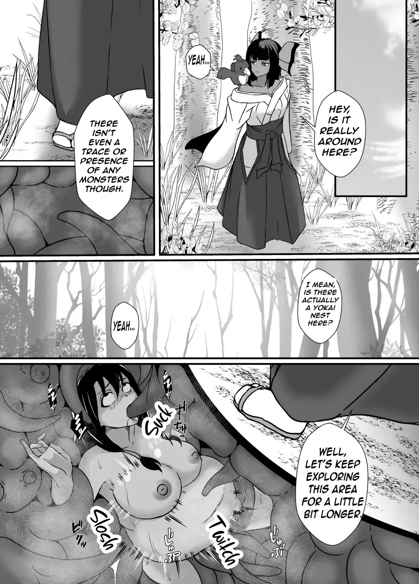 [Hyoui no Jikan]Kankaku Shadan no Kaii ni Okasareru Miko | A shrine maiden possessed by a monster of sensory deprivation[English] Page 33
