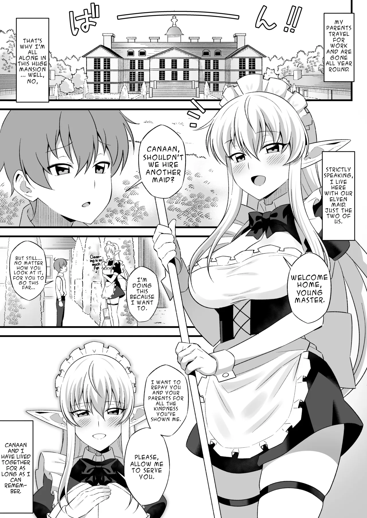 [Nyan Kotatsu (Nyaruko)]Oyashiki ni Tsukaeru Elf wa Goshujin-sama ni XXXX de Gohoushi Suru no ga Shigoto desu | The Elf Who Serves at the Mansion Has the Job of Serving Her Master with XXXX[English] [LKK•Scans] Page 2
