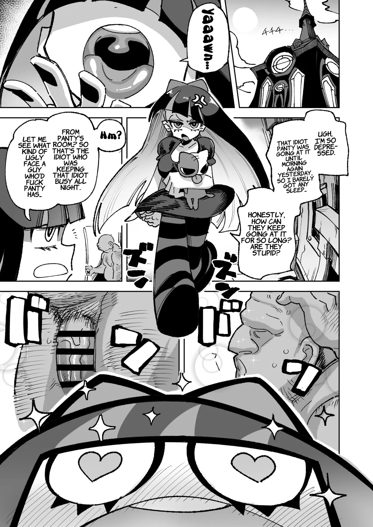 [Nikutai Gengo Club (Dekosuke)]Anta no Otoko Morau wa yo (Panty & Stocking with Garterbelt) | I'll Take Your Man[English] [LKK•Scans] [Digital] Page 2