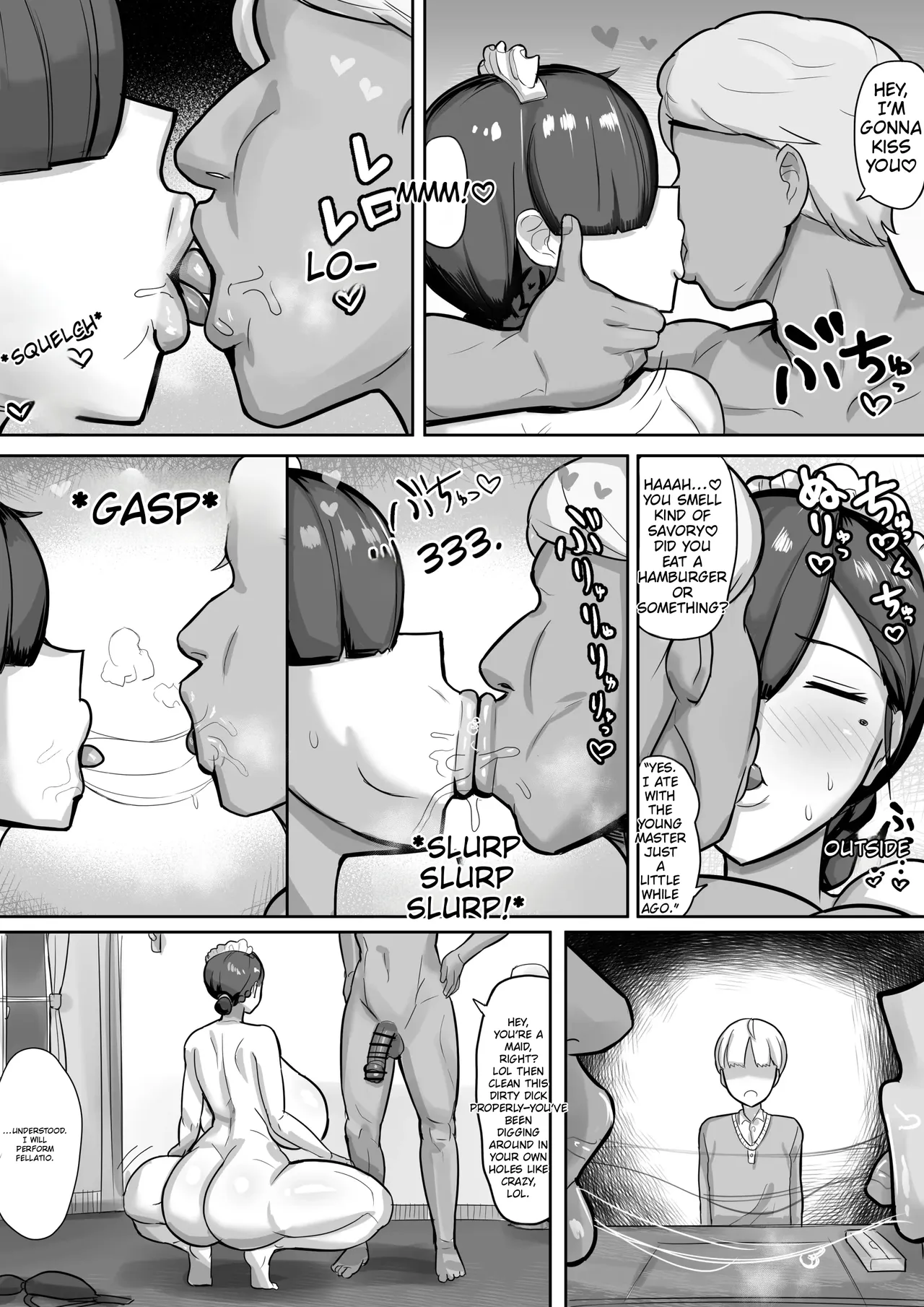 [Chiroast (Ai to Namida)]Warugaki Goshujin-sama ni Oshioki de AV Danyuu to no Gehin Sex o Misetsukeru Maid-san | A maid forced to watch—as punishment—her mischievous master having lewd sex with an AV actor.[English] Page 10