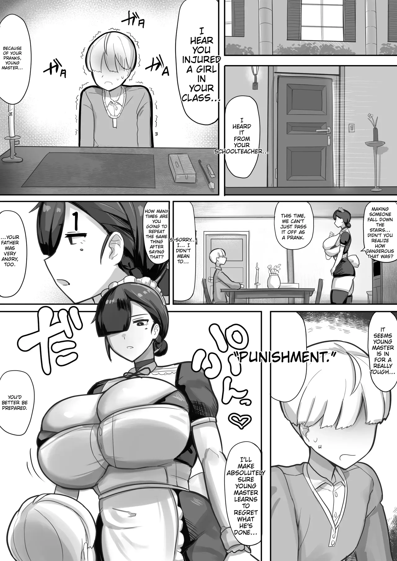 [Chiroast (Ai to Namida)]Warugaki Goshujin-sama ni Oshioki de AV Danyuu to no Gehin Sex o Misetsukeru Maid-san | A maid forced to watch—as punishment—her mischievous master having lewd sex with an AV actor.[English] Page 4