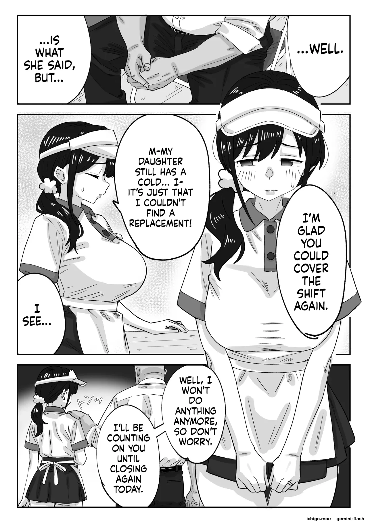 [mon oncle (Oncle)]The Story of How I Covered My Daughter's Shift at Work and Got Sexually Awakened by the Manager[MTL] Page 37