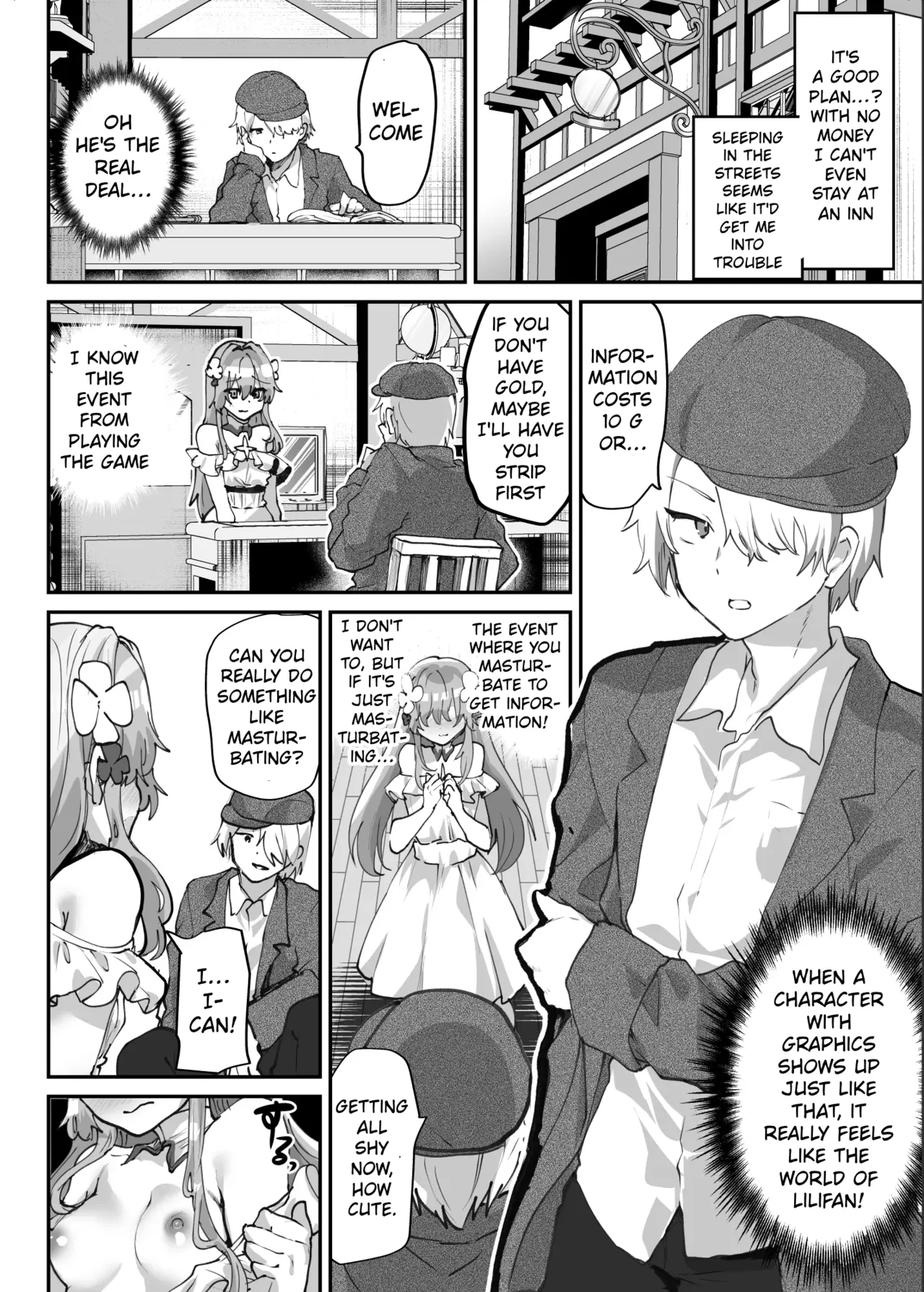[Shimajiya (Shimaji)]Ero RPG no Onna Shujinkou ni TS Tensei Shitara... ~Machi Ero Event & Haiboku Ecchi de Shojo Soushitsu~[English] [Digital] Page 12