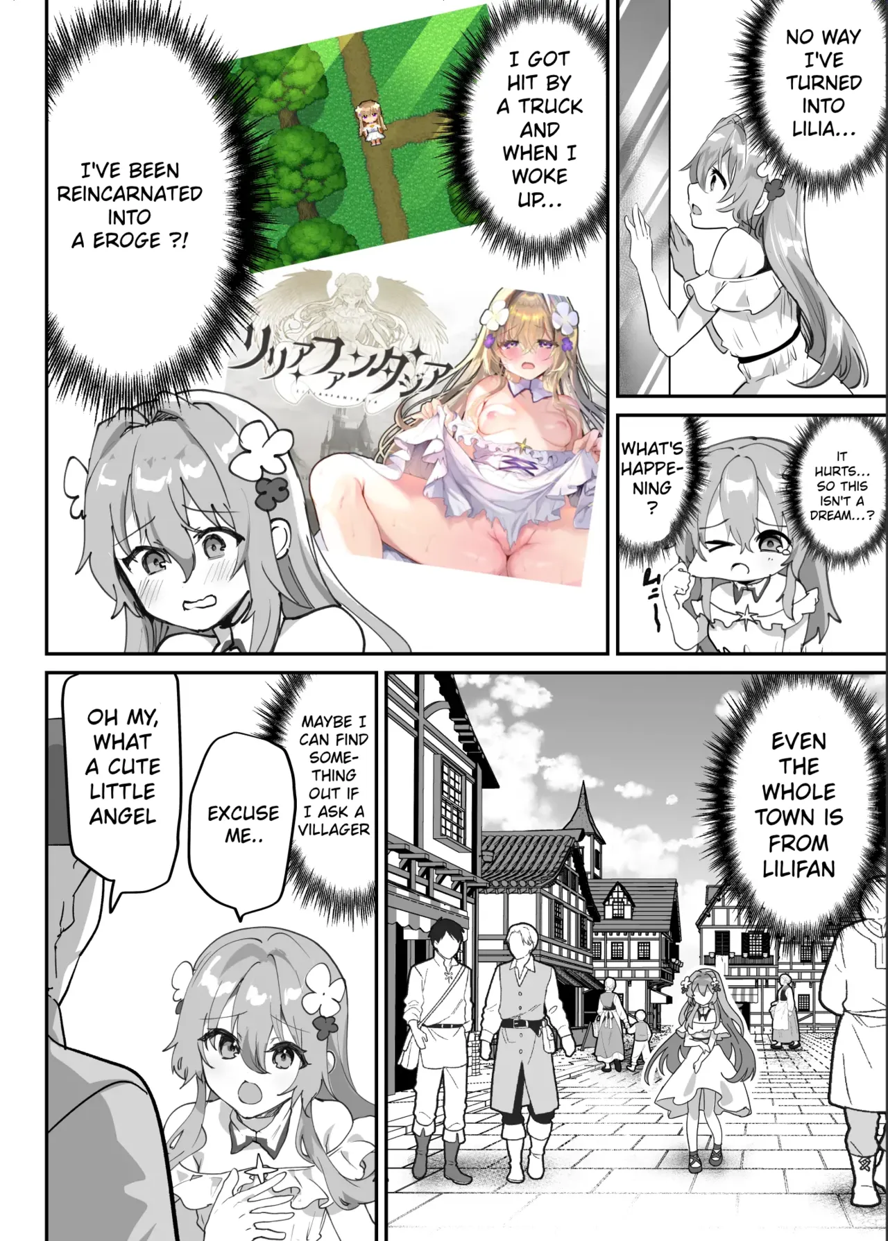 [Shimajiya (Shimaji)]Ero RPG no Onna Shujinkou ni TS Tensei Shitara... ~Machi Ero Event & Haiboku Ecchi de Shojo Soushitsu~[English] [Digital] Page 8