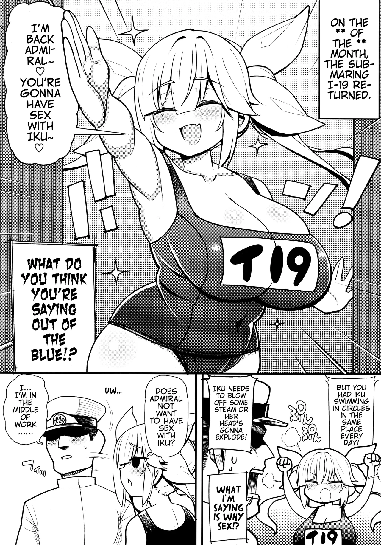 (C97) [Toragoyashiki (Rityou)]Sonna Chouhatsu ni Dare ga Uooo!! I-19 no Baai | That Provocation Would Make Anyone Go UOOOOH!! The Case of I-19(Kantai Collection -KanColle-) [English] (Pangean) Page 2