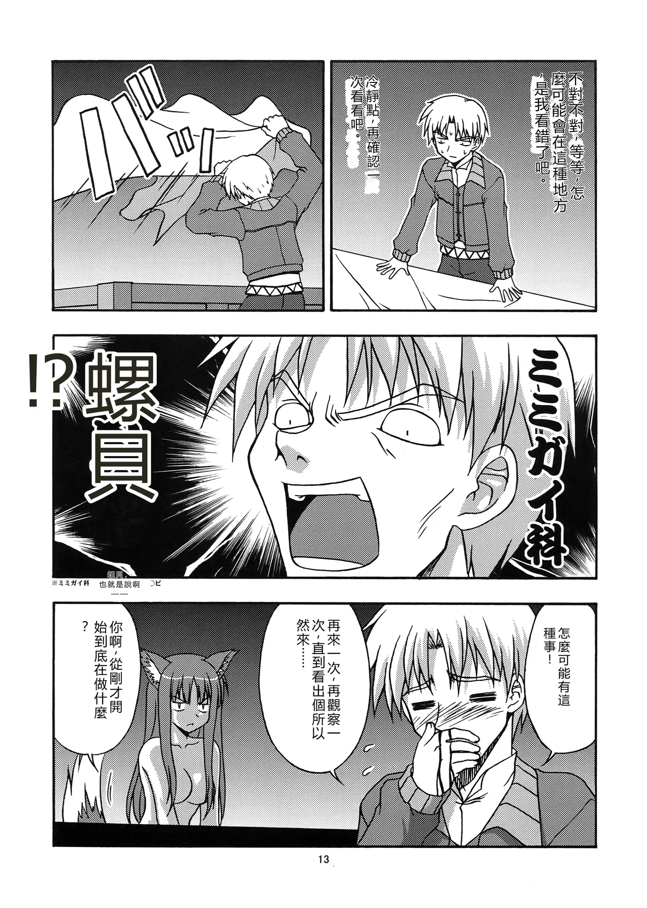 (SC39) [Circle Credit (Benjamin, Muichimon, NAL, Akikan)]Ookami to Mimi to Shippo(Spice and Wolf) [Chinese] [RATKING機翻] Page 12