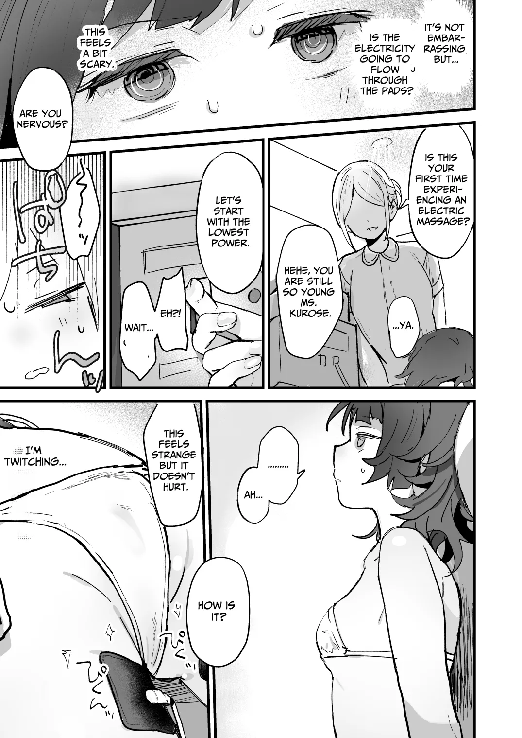 [Hachimitsu Teien (Hiragi Hanika)]Denryuu Massage nanka de Iku Wakenai janai desuka | I Don't Think an Electric Current Massage is Going to Make Me Cum[English] [Turtle Translate] [Digital] Page 9