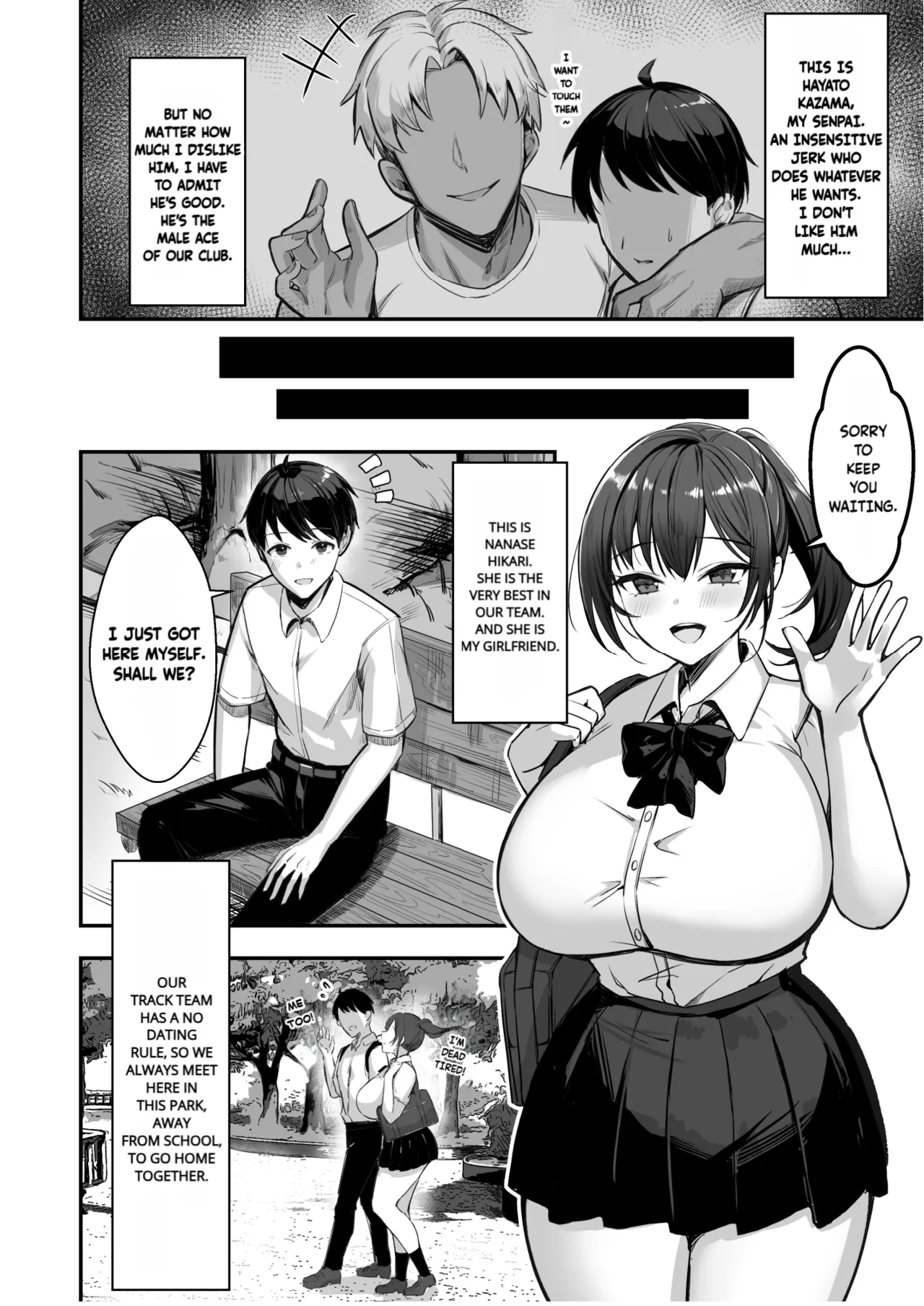 [Azarashi no Otoshimono (Marumai)]Bakunyuu na Rikujoubu no Kanojo, Senpai ni wa Sakaraemasen | The Track and Field Girl with the Huge Boobs Can't Disobey Her Senpai![English] [Decensored] Page 5