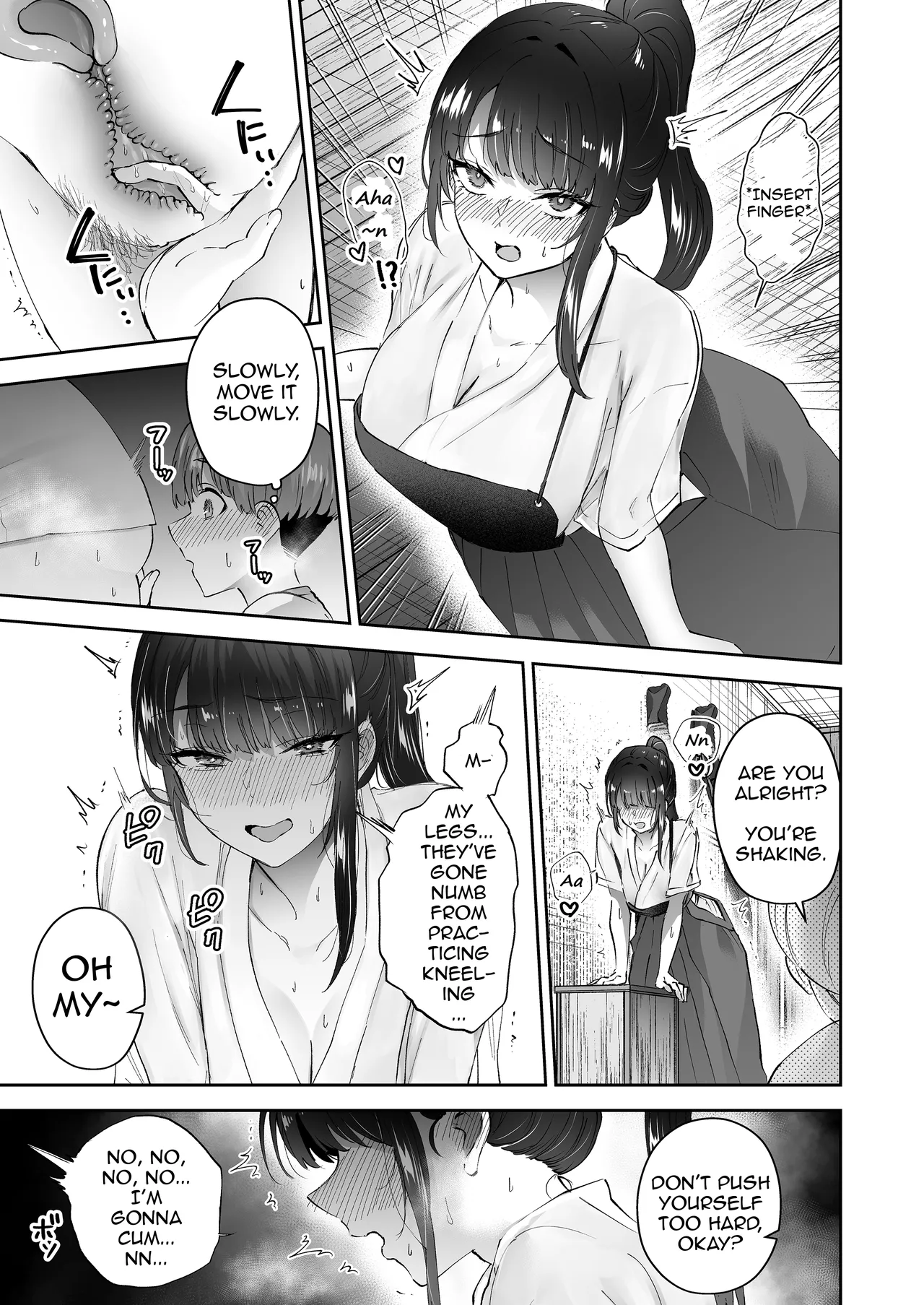 [Hanamaru Suke-san (Nuki Uron)]Jitsu wa Mutsuri Kyudo-bu no Senpai ga Ore ni Dake Ecchi o Shikakete Kuru! | Turns Out the Seemingly Reserved Kyudo Club Senpai Only Wants to Have Sex with Me[English] [Decensored] Page 48