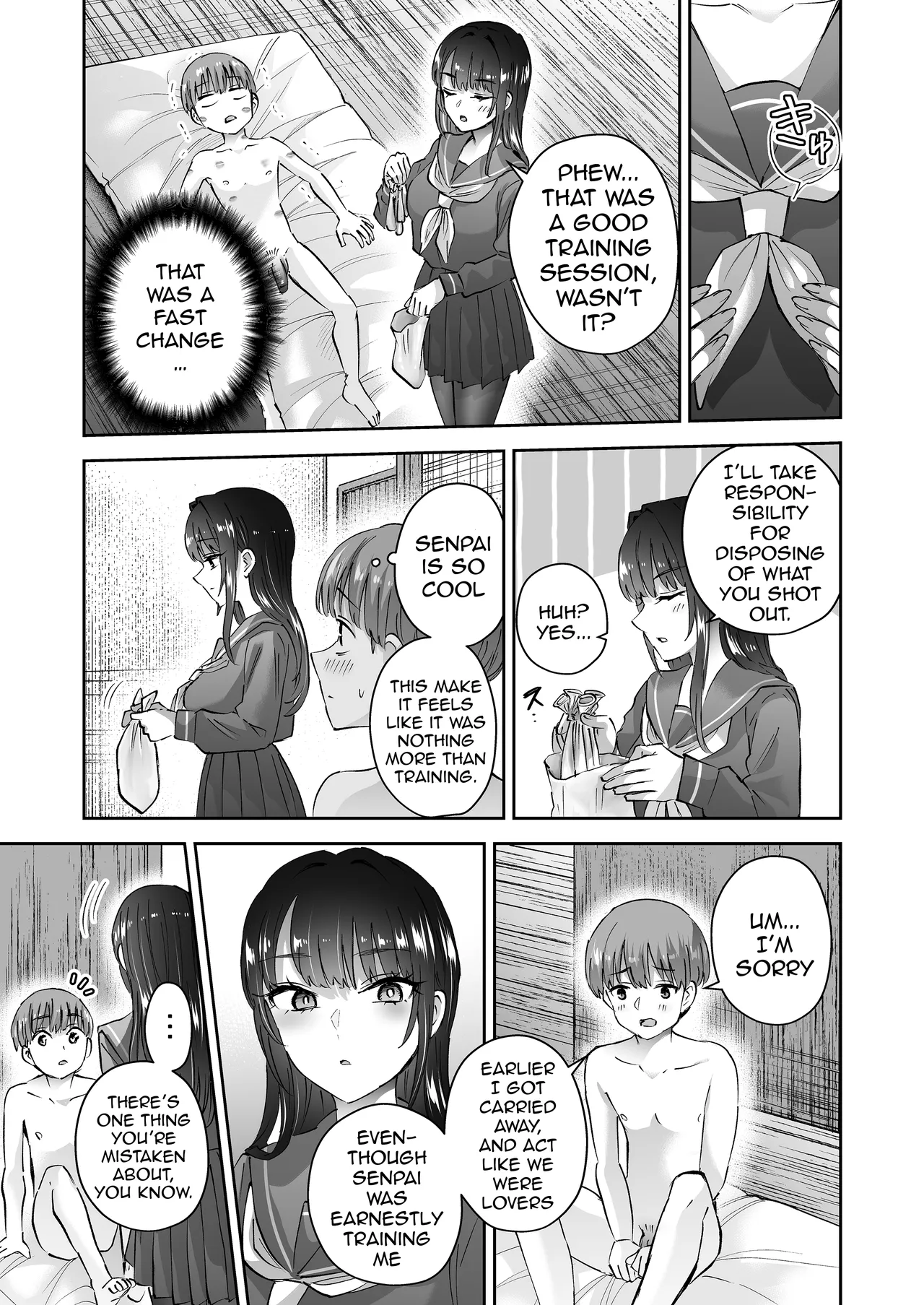 [Hanamaru Suke-san (Nuki Uron)]Jitsu wa Mutsuri Kyudo-bu no Senpai ga Ore ni Dake Ecchi o Shikakete Kuru! | Turns Out the Seemingly Reserved Kyudo Club Senpai Only Wants to Have Sex with Me[English] [Decensored] Page 62