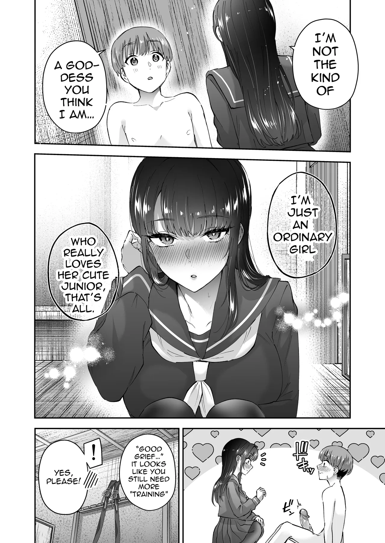 [Hanamaru Suke-san (Nuki Uron)]Jitsu wa Mutsuri Kyudo-bu no Senpai ga Ore ni Dake Ecchi o Shikakete Kuru! | Turns Out the Seemingly Reserved Kyudo Club Senpai Only Wants to Have Sex with Me[English] [Decensored] Page 63