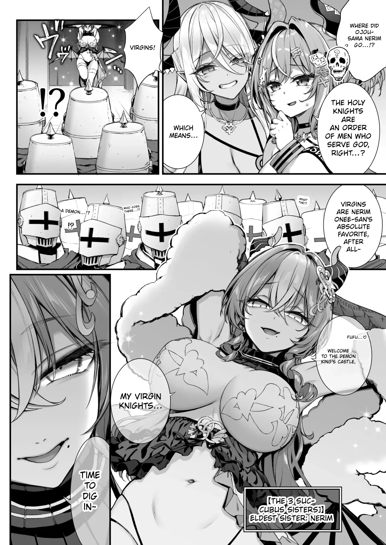 [Ichinose Land]Maoujou no Succubus 2 ~VS. Seikishi~ | The Demon King's Succubusses 2 〜VS. Holy Knight〜[English] [Tokutei TL] [Digital] Page 3