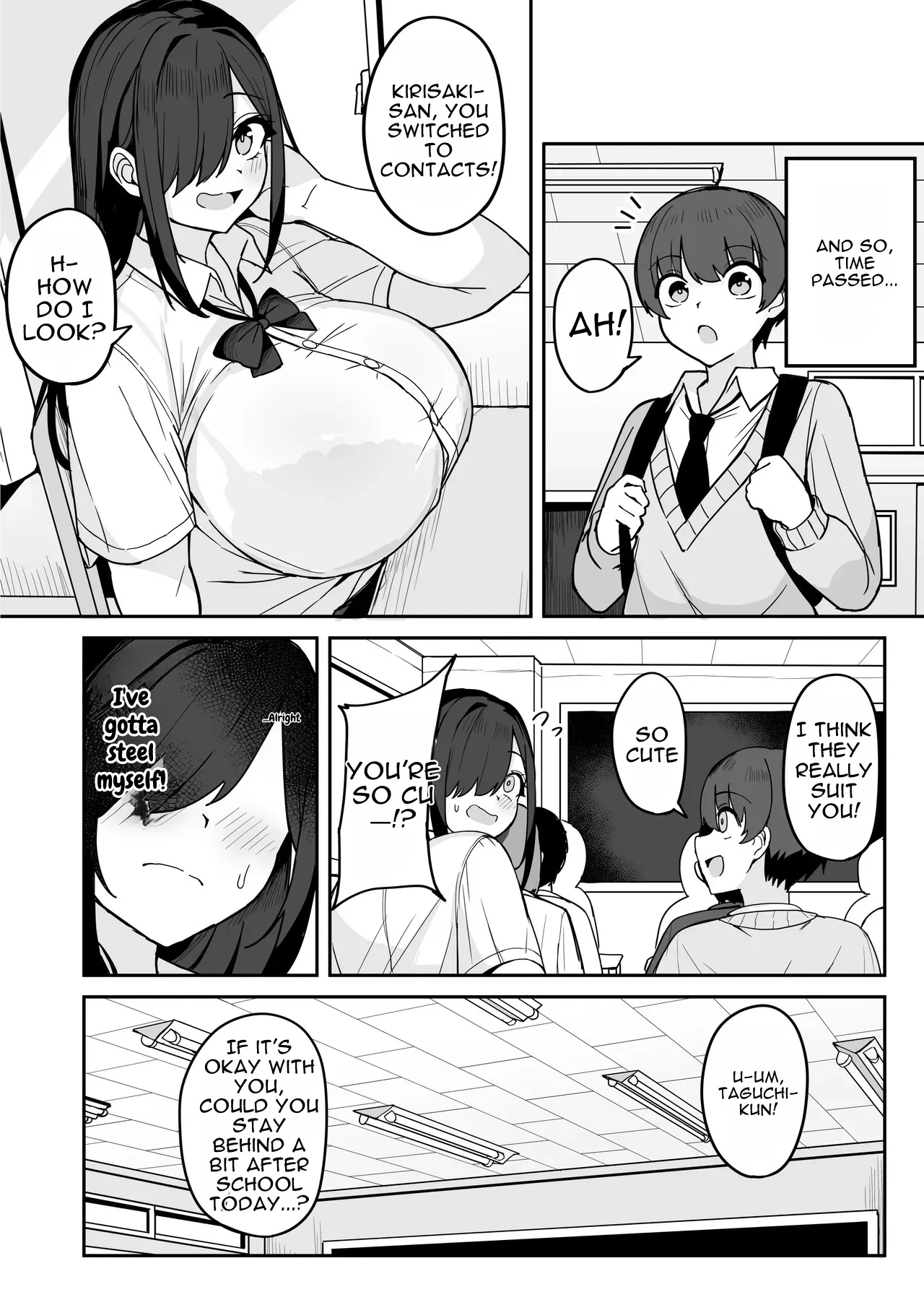 [Fuzuii Undou (Fuzui)]Bakunyuu InCha Doukyuusei ni Kokuhaku sareta node Tsukiattara Tondemonai Seiyoku Obake de Koukaishita Hanashi[English] Page 12