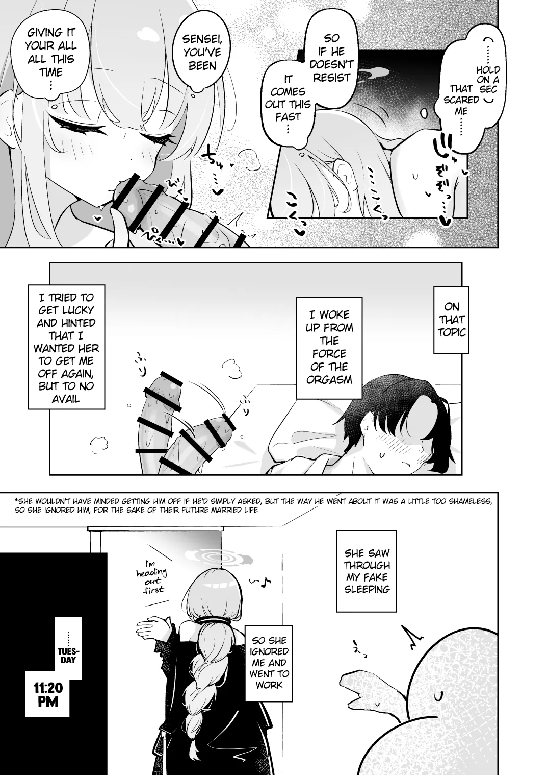 [Wafuerotei (Wafueroi)]Shinkon Eimi to Soku Nuki Doppyun Amaama Seiyoku Kanri Seikatsu | Newlywed Eimi and The Instant Cum Shot, The Lovey-Dovey Libido Control Sex Life(Blue Archive) [English] [Digital] Page 10