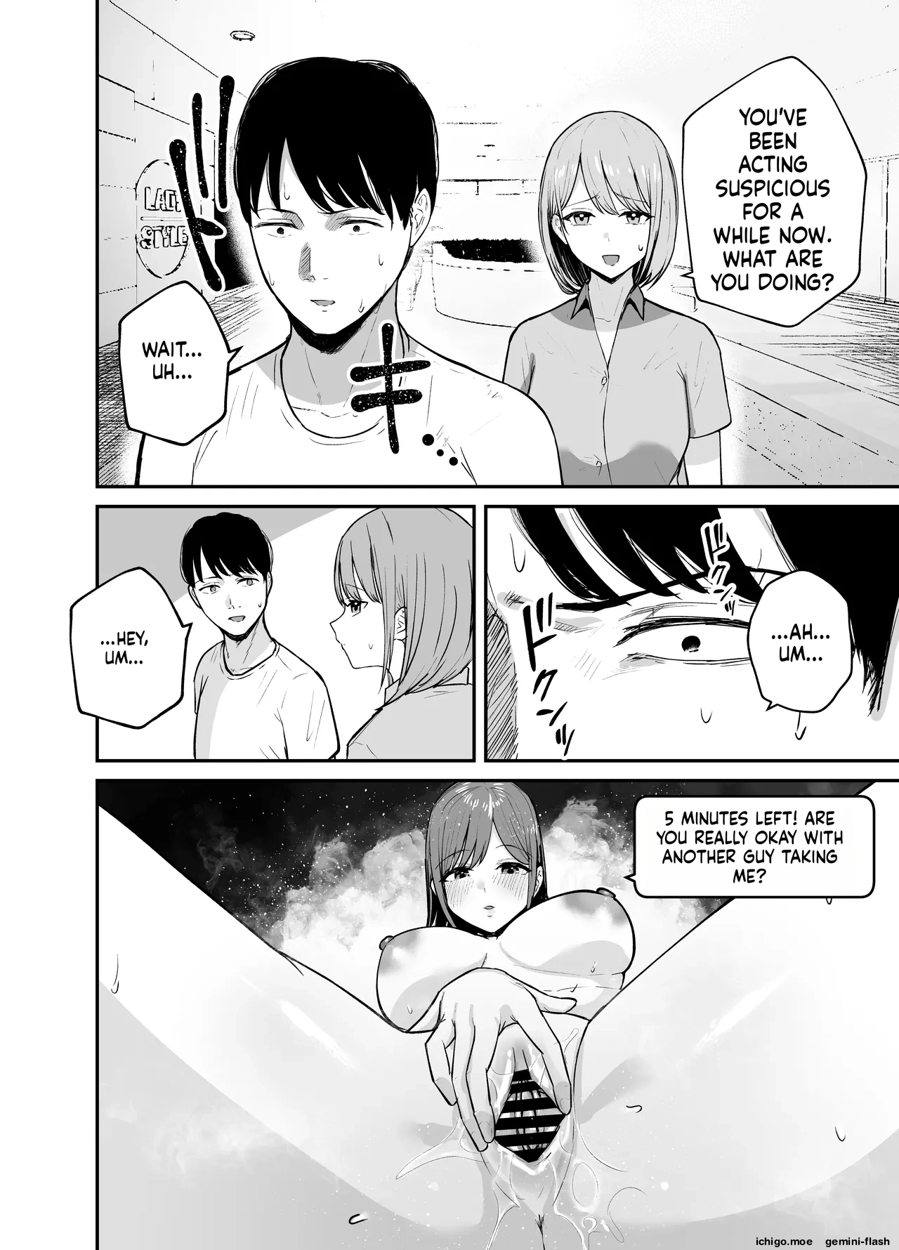 [Baketsu Purin]"Omae ga Futta InCha Onna, Ima ja Followers Hyakuman-nin Goe no Bakunyuu Gravure Idol dazo? w" —Kanojo no Iru Ore o Muchimuchi Bakunyuu Body de Yuuwaku shite kite Gyaku NTR— Page 53