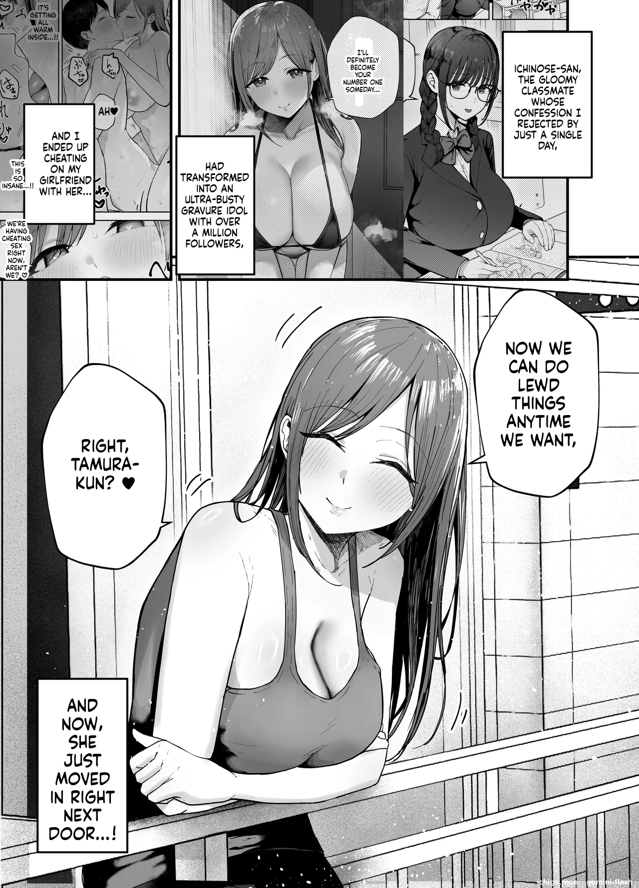 [Baketsu Purin]"Omae ga Futta InCha Onna, Ima ja Followers Hyakuman-nin Goe no Bakunyuu Gravure Idol dazo? w" 3 —Kanojo no Iru Ore o Muchimuchi Bakunyuu Body de Yuuwaku shite kite Gyaku NTR—[Digital] Page 2
