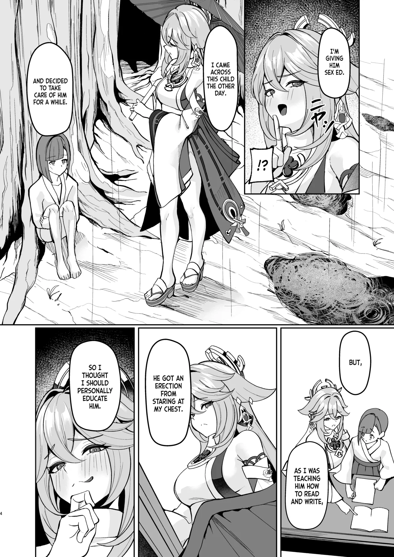 [Haraita Sangyou (Shiro Paka)]Inazuma no Seikyouiku | Inazuma Sex-Ed(Genshin Impact) [English] [Digital] Page 3