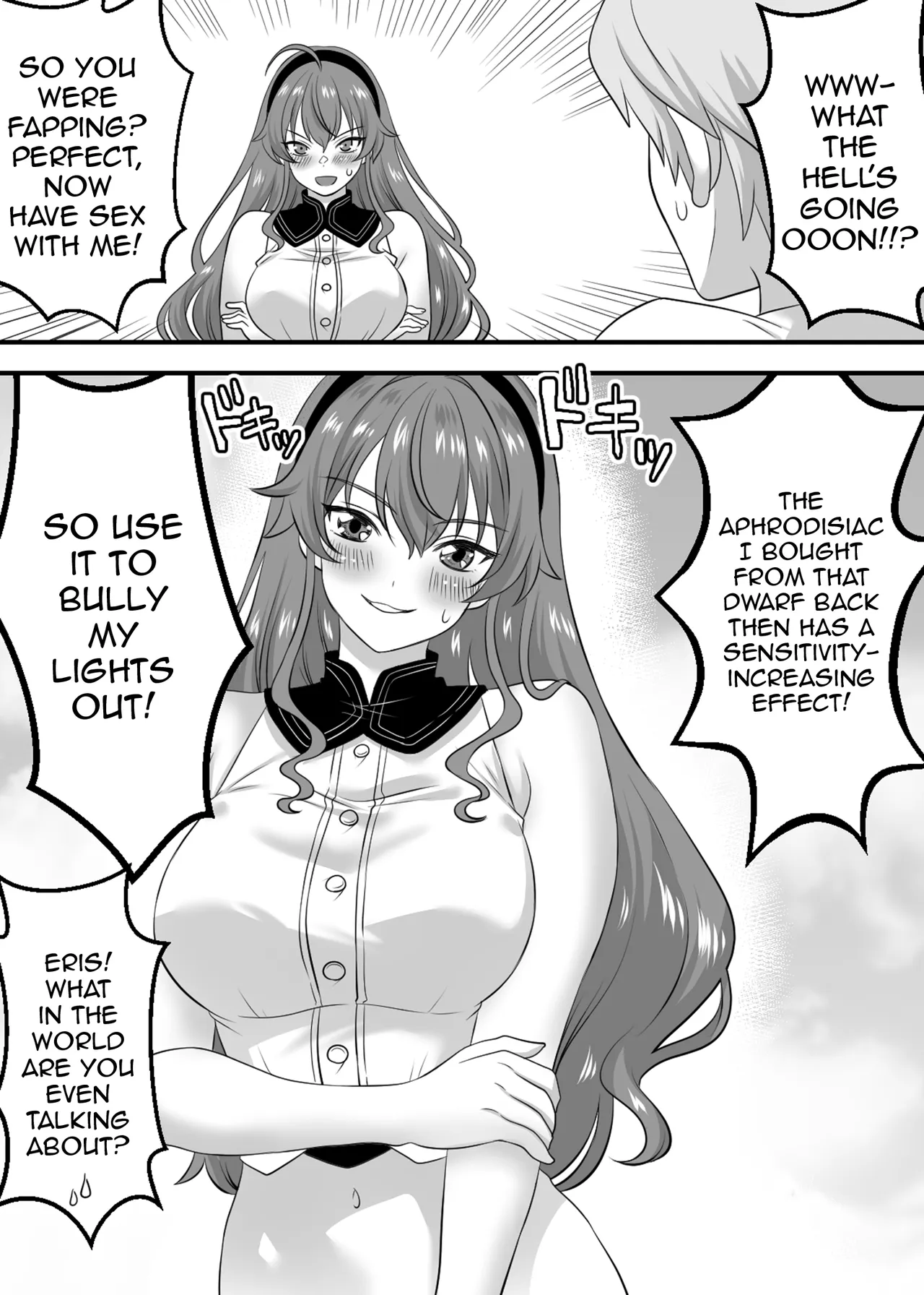 [Hamachi Tomosaku]Zecchou Tensei Isekai Ittara Eris to Biyaku de Kando 500-bai no Chikubi Iki | Climax Reincarnation - After I Reincarnated in Another World I Gave Eris an Aphrodisiac and Made Her Cum From Her 500x More Sensitive Nipples[English] {Doujins.com} Page 4
