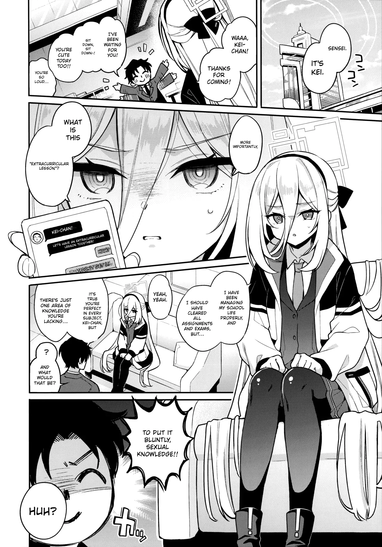(C108) [K+W (sasachinn)]Kei-chan Seikyouiku | Kei-chan's Sex Education(Blue Archive) [English] [Kei Kei Scans] Page 3
