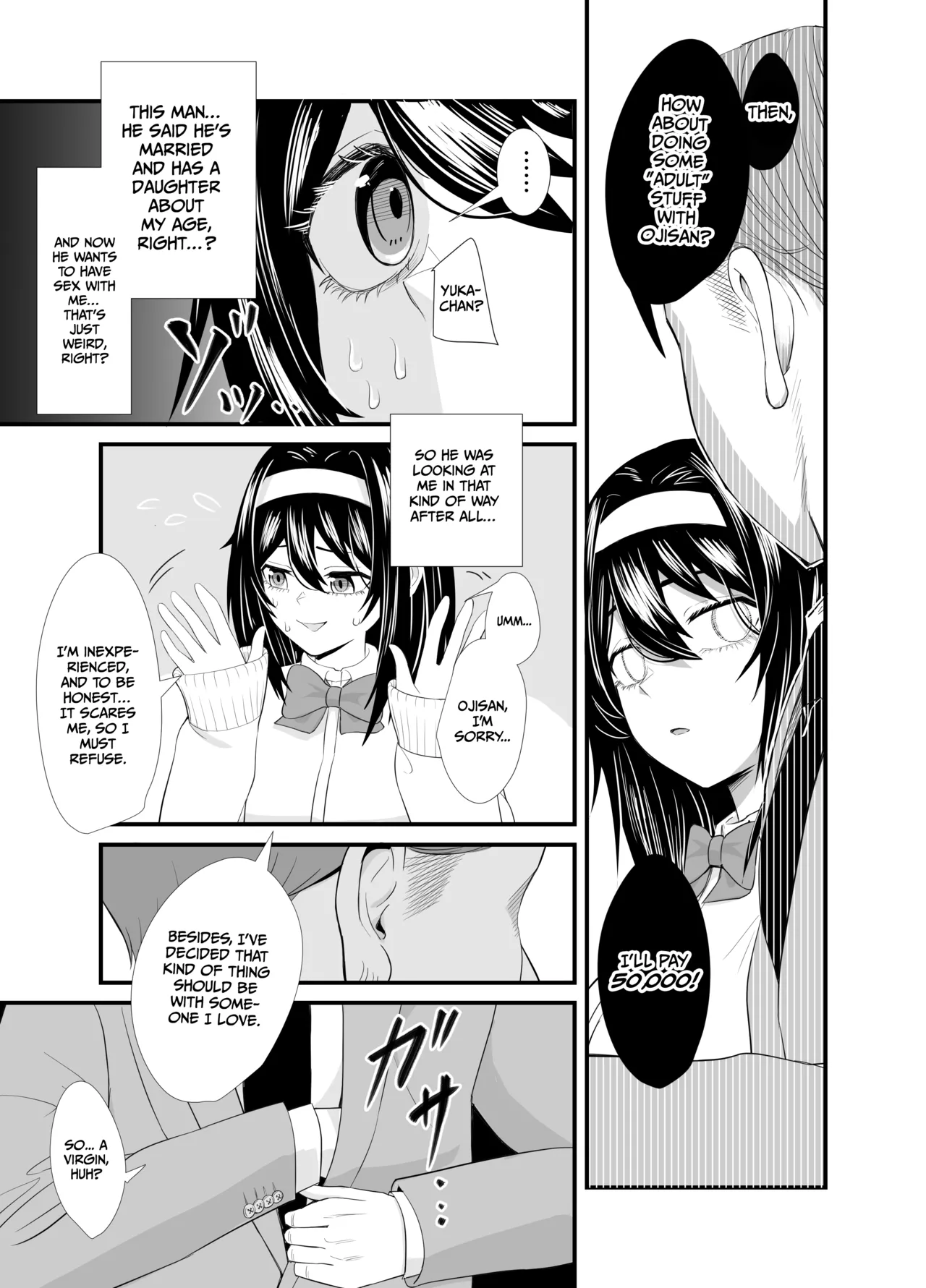 [Shisukeijyu]A story about a young girl who turns to SUGAR-DATING due to her family's financial hardship, only to be devoured by an Old Man and end up having an IMPREGNATION Climax[English] [Gagak_Ireng] [Digital] Page 10