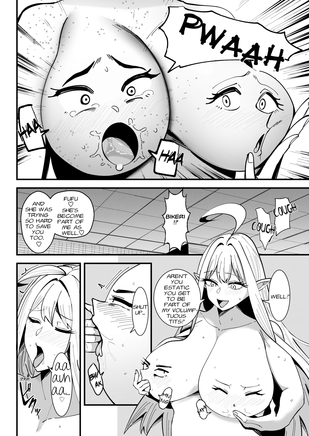 [Ijou Shiniki (Totorina)]Half Slime Elf no Kyuushuu Nyuuka ~Nakanaori Shita Shunkan ni Tokeru Onna Kenshi to Onna Majutsushi no Matsuro~ | The Half Slime Elf's Absorptive Boobification -- The Tragic End of the Swordswoman and Mage Who Melt Away the Moment They Reconcile[English] [Absorved] Page 21