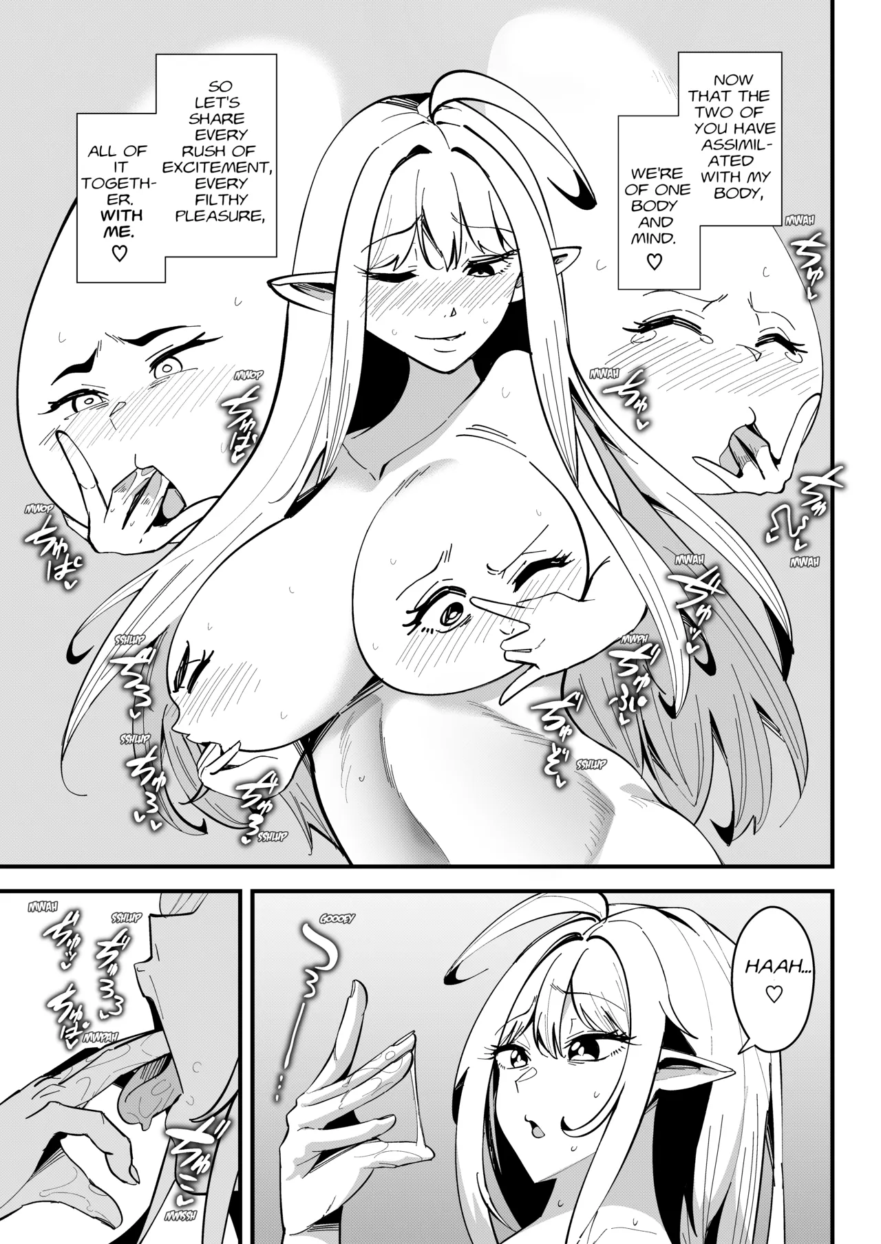 [Ijou Shiniki (Totorina)]Half Slime Elf no Kyuushuu Nyuuka ~Nakanaori Shita Shunkan ni Tokeru Onna Kenshi to Onna Majutsushi no Matsuro~ | The Half Slime Elf's Absorptive Boobification -- The Tragic End of the Swordswoman and Mage Who Melt Away the Moment They Reconcile[English] [Absorved] Page 22