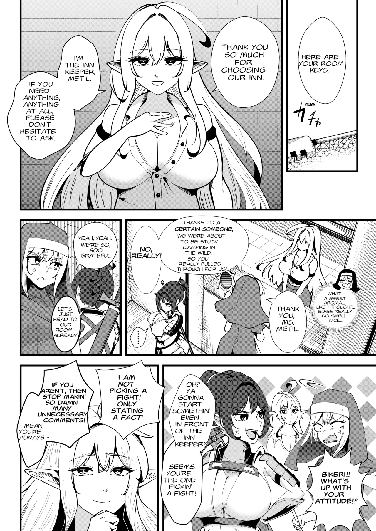 [Ijou Shiniki (Totorina)]Half Slime Elf no Kyuushuu Nyuuka ~Nakanaori Shita Shunkan ni Tokeru Onna Kenshi to Onna Majutsushi no Matsuro~ | The Half Slime Elf's Absorptive Boobification -- The Tragic End of the Swordswoman and Mage Who Melt Away the Moment They Reconcile[English] [Absorved] Page 3
