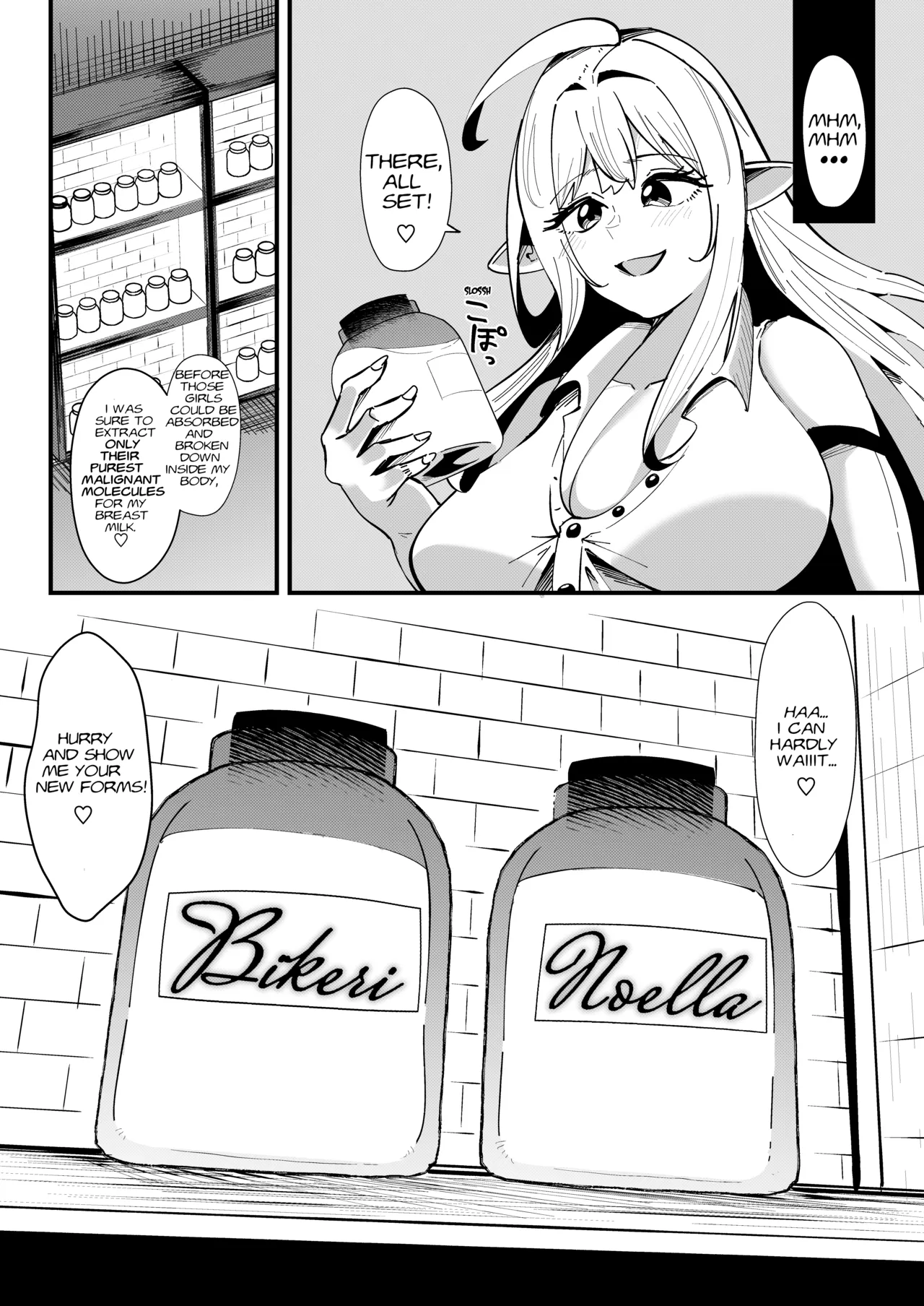 [Ijou Shiniki (Totorina)]Half Slime Elf no Kyuushuu Nyuuka ~Nakanaori Shita Shunkan ni Tokeru Onna Kenshi to Onna Majutsushi no Matsuro~ | The Half Slime Elf's Absorptive Boobification -- The Tragic End of the Swordswoman and Mage Who Melt Away the Moment They Reconcile[English] [Absorved] Page 35