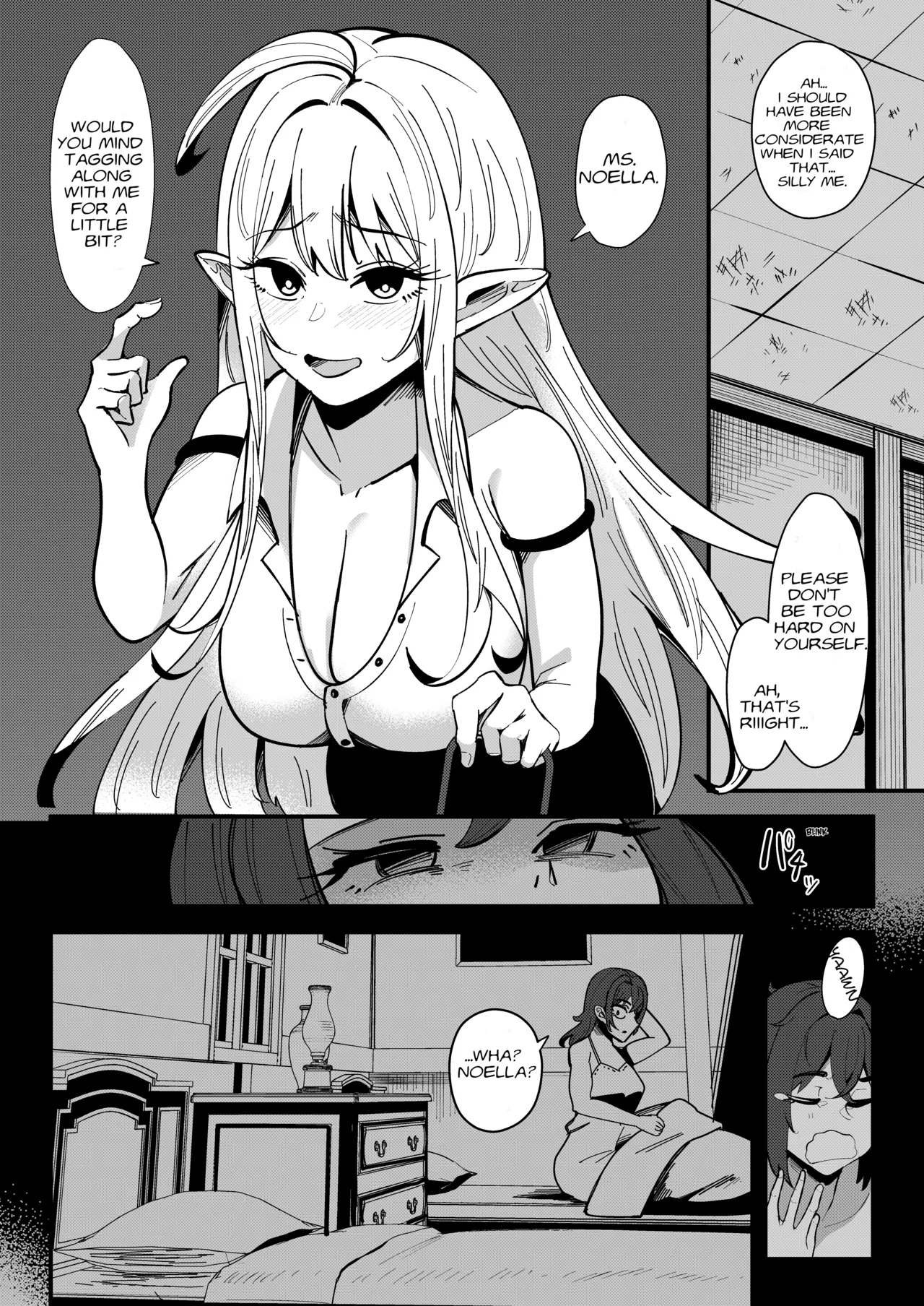 [Ijou Shiniki (Totorina)]Half Slime Elf no Kyuushuu Nyuuka ~Nakanaori Shita Shunkan ni Tokeru Onna Kenshi to Onna Majutsushi no Matsuro~ | The Half Slime Elf's Absorptive Boobification -- The Tragic End of the Swordswoman and Mage Who Melt Away the Moment They Reconcile[English] [Absorved] Page 5