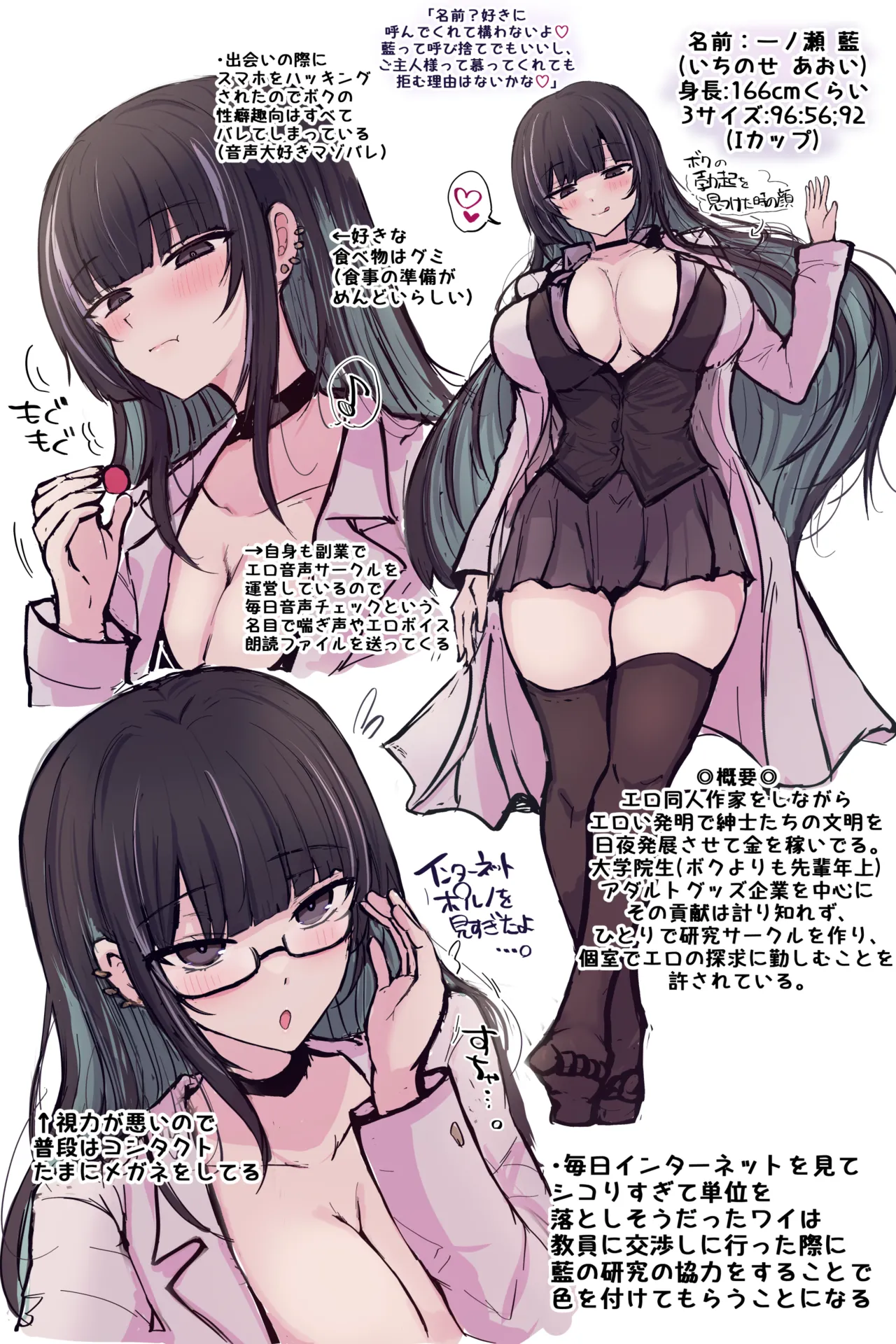 [直哉]エロい実験やハプニングしか起こさない変態科学者先輩(美少女)に偶然気に入られてふたりきりでエッチな実験しまくりたい…という絵 Page 6