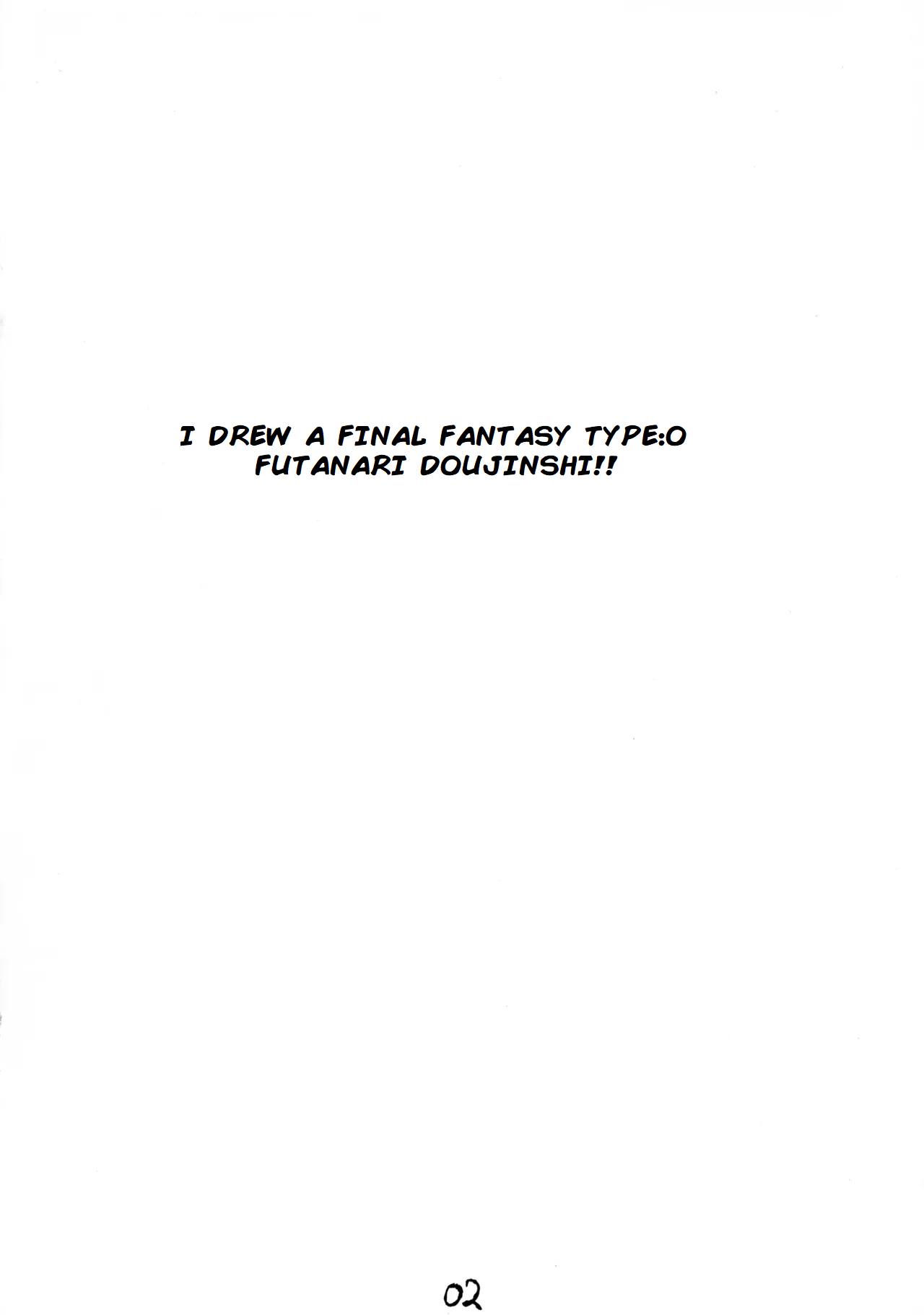 (C83) [absolute (ABU)]Zero Futa(Final Fantasy Type-0) [English] Page 2