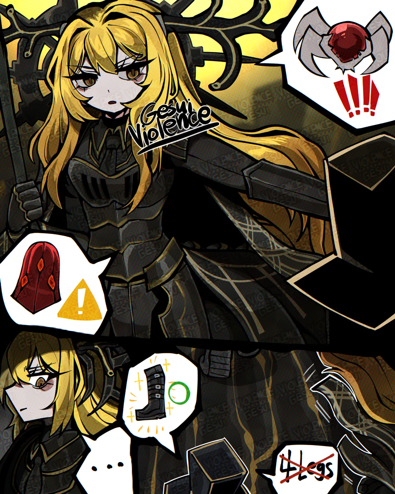 [GesuiViolence]Giant Le Noir DonQui vore comic Page 2