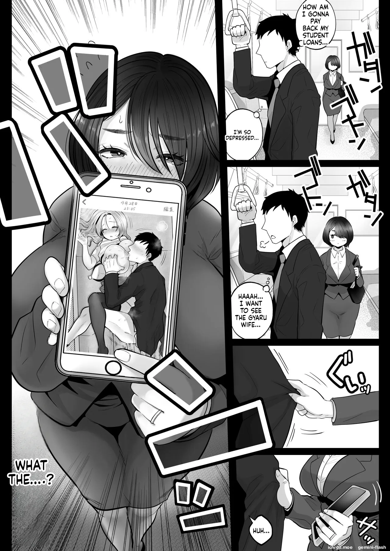 [Nezumi no Haha (Nezumi Nobo)]Jimi-tsuma-san to Gyaru-tsuma-san, Hitozuma Tetsudou Nobori-iki Page 28