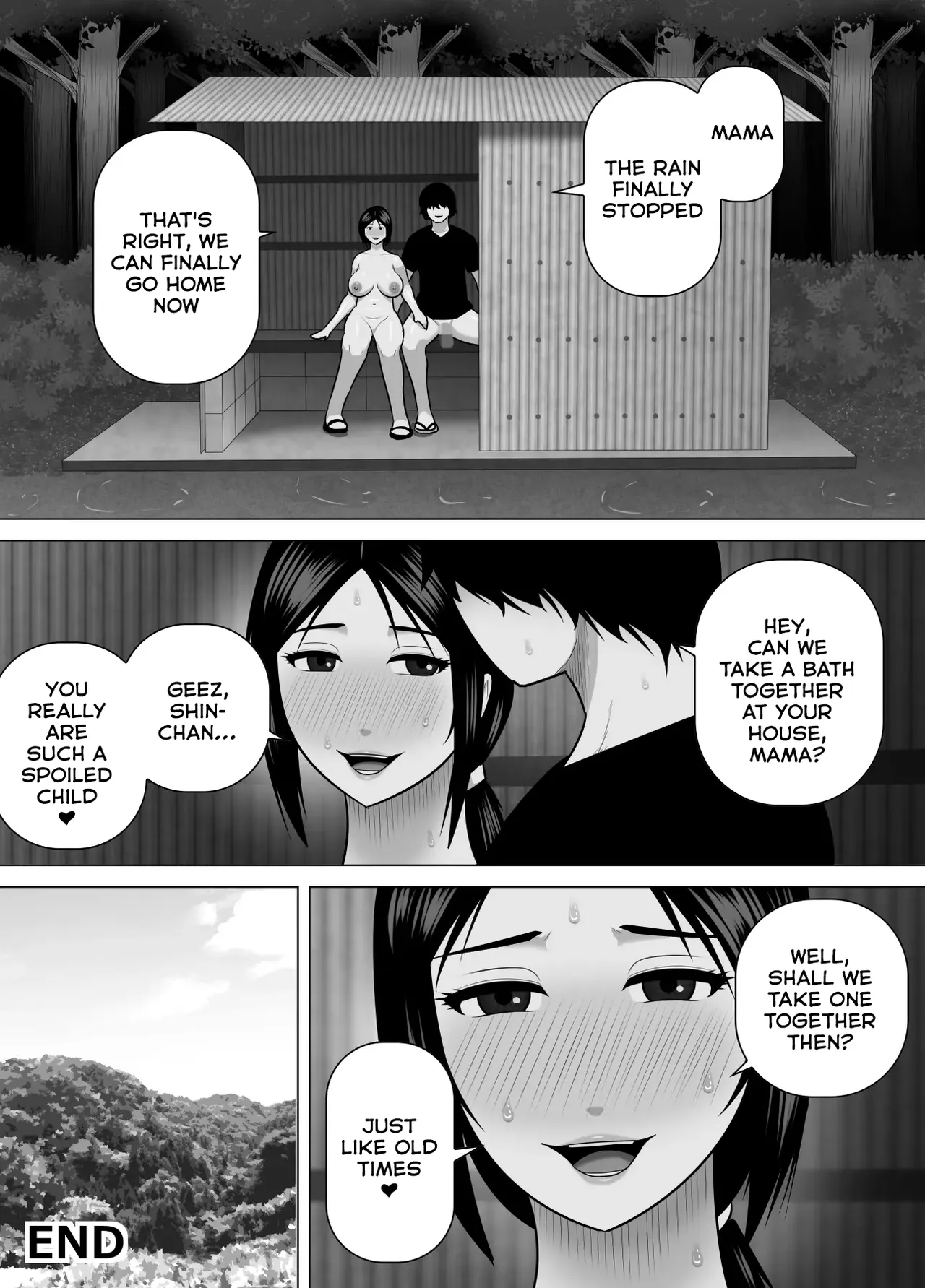[Asstaro-san (Takasaki Jiro)]Sodate no Oya no Mitsuko-san to Juu-nen-buri ni Inaka de Saikai Shite Sugu ni Sex Shita Hanashi[English] Page 36