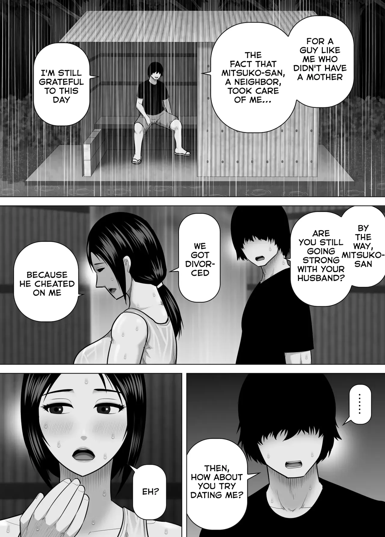 [Asstaro-san (Takasaki Jiro)]Sodate no Oya no Mitsuko-san to Juu-nen-buri ni Inaka de Saikai Shite Sugu ni Sex Shita Hanashi[English] Page 5